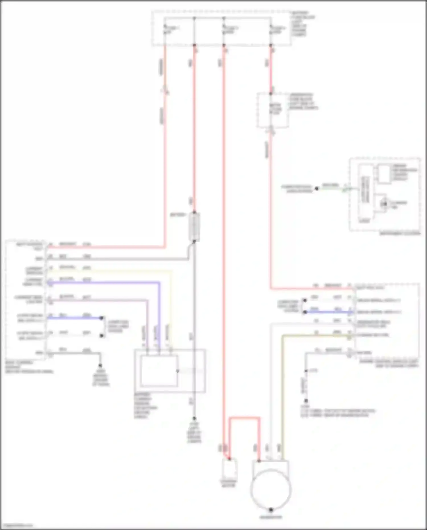 Terrain GMC II (2017-2021): Charging circuit, w/o start-stop system