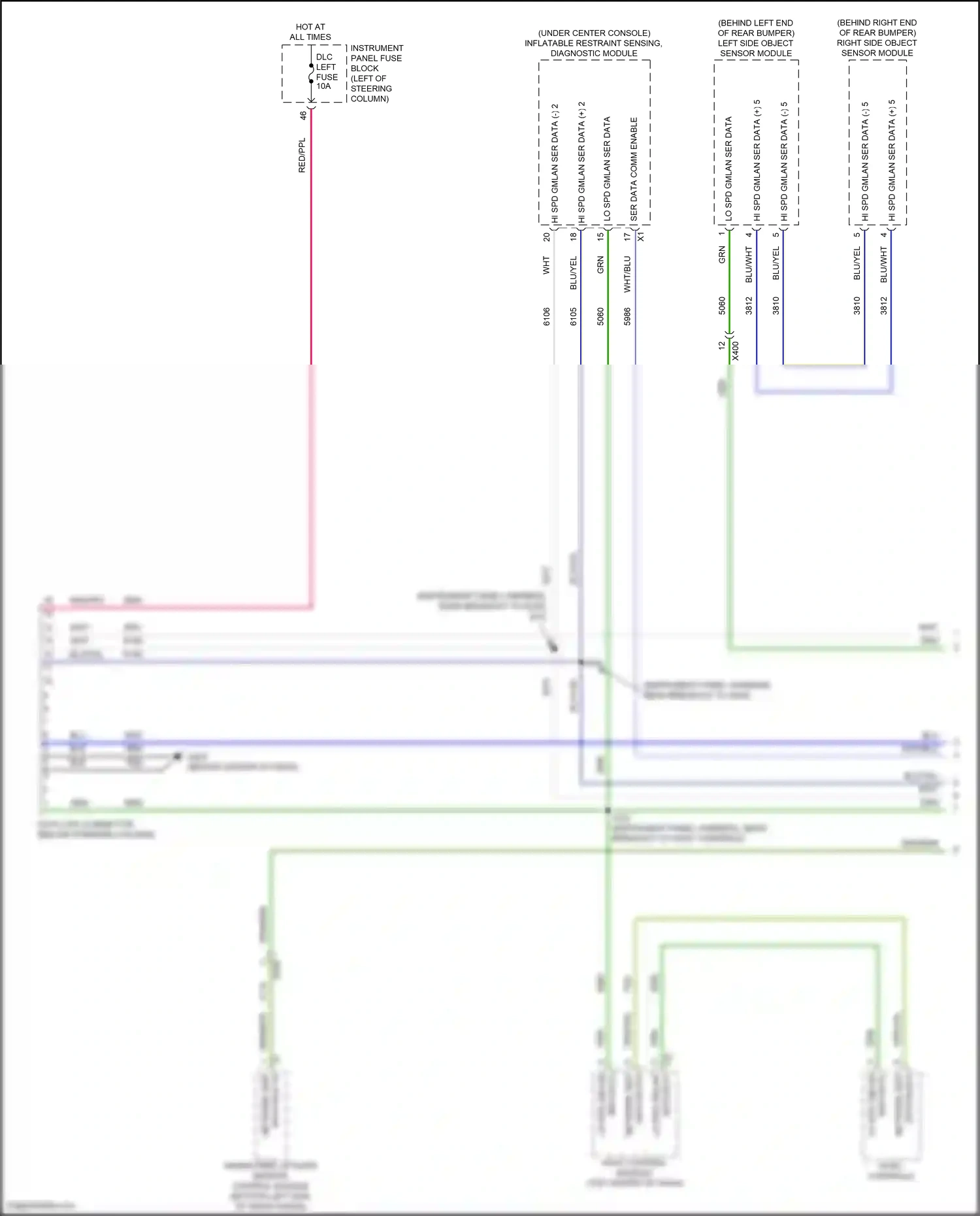GMC Terrain II (2017-2021) data link connector (below steering column) wiring diagram  (1 of 1)