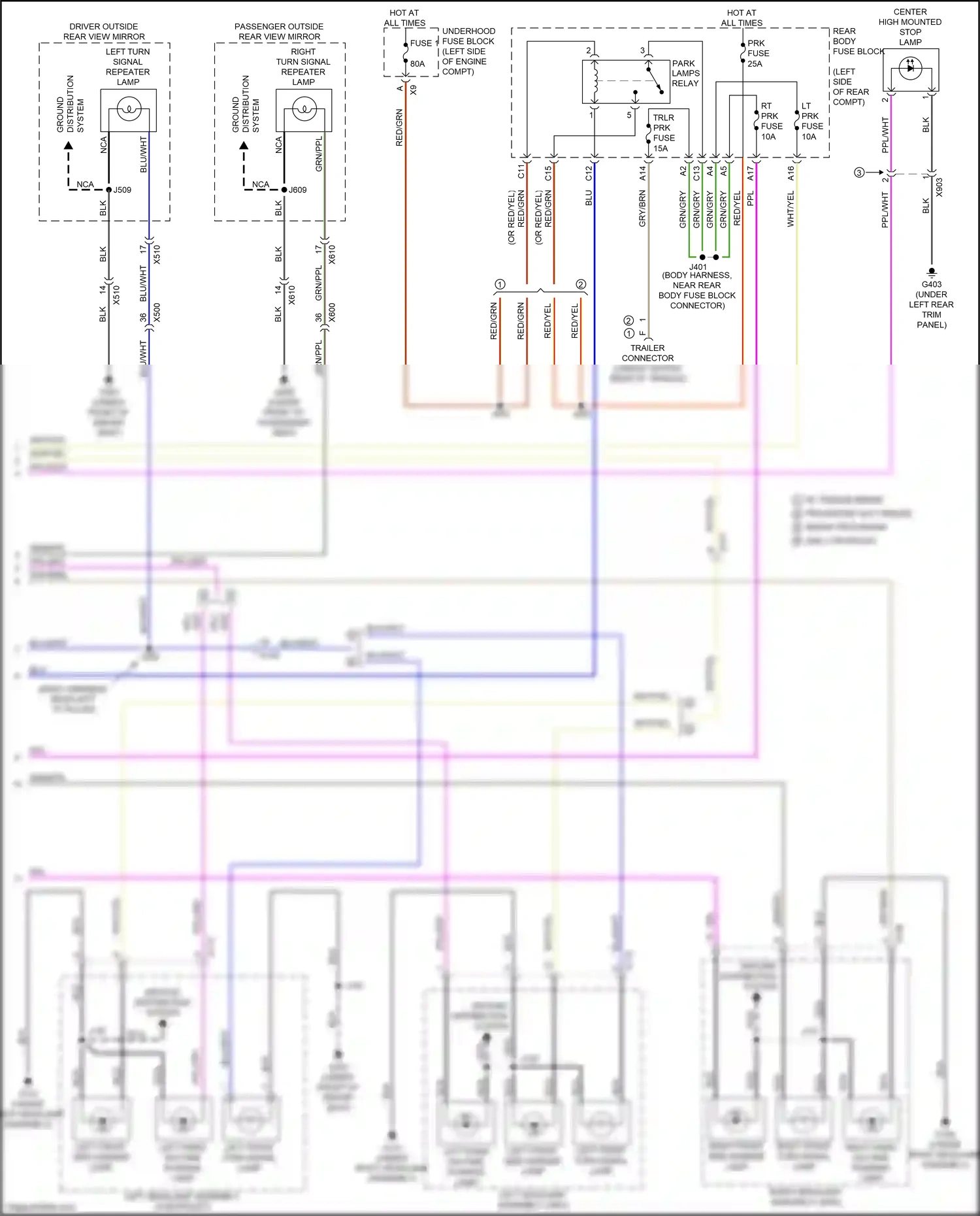 GMC Terrain II (2017-2021) distribution wiring diagram  (2 of 2)