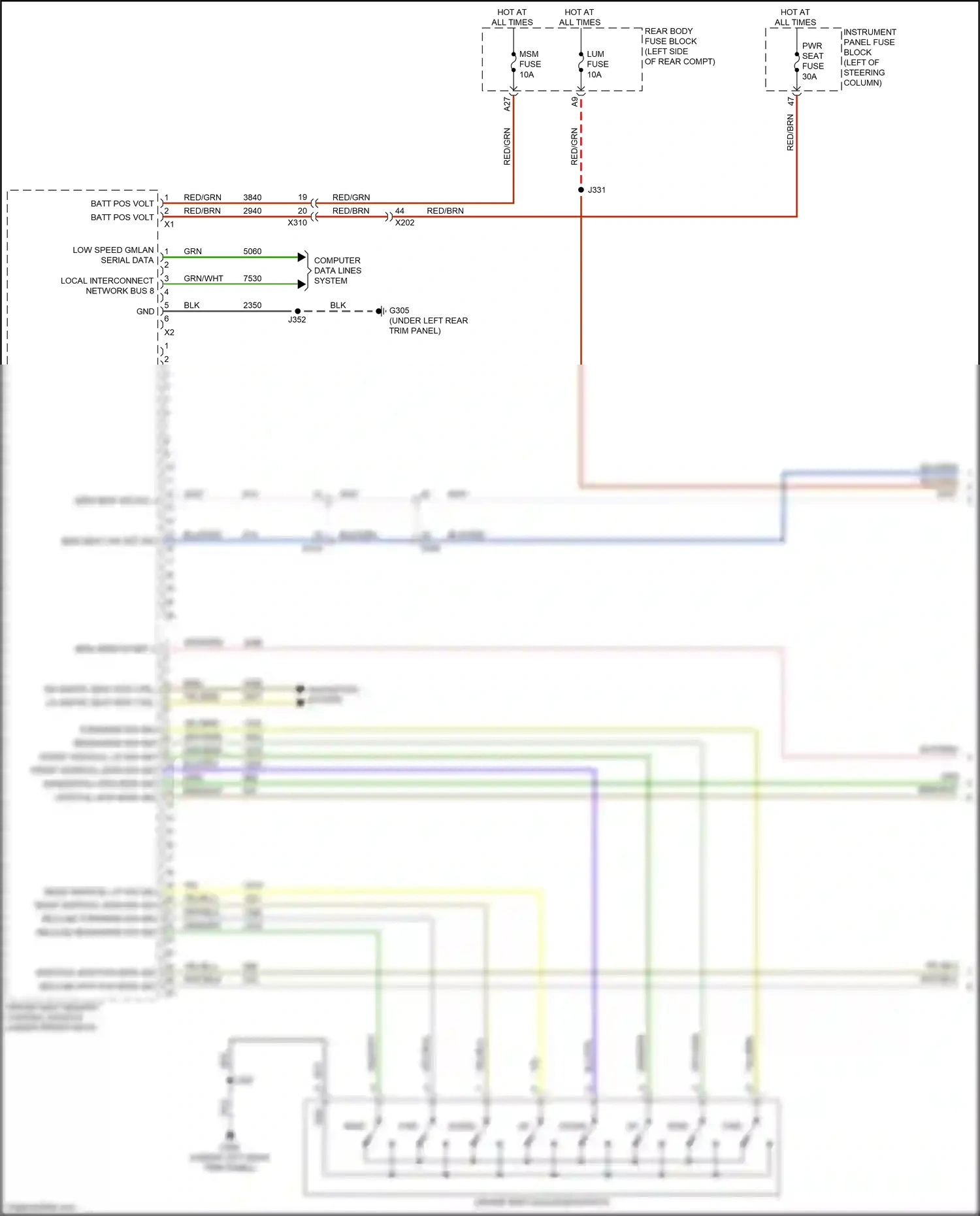 GMC Terrain II (2017-2021) down wiring diagram  (1 of 11)