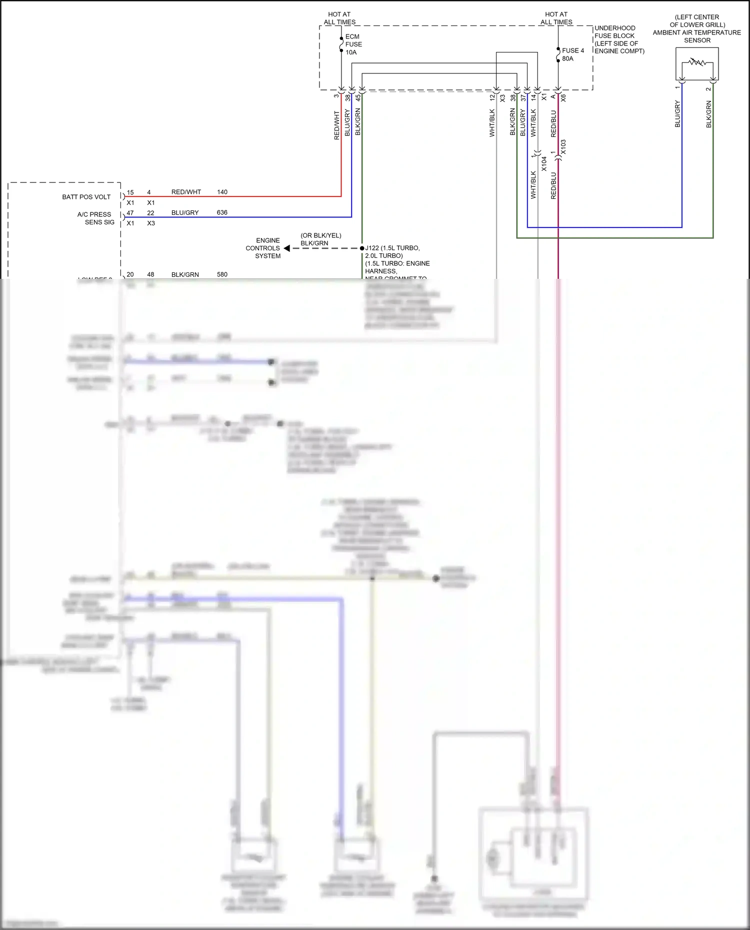 GMC Terrain II (2017-2021) engine control module (left side of engine compt) wiring diagram  (5 of 17)