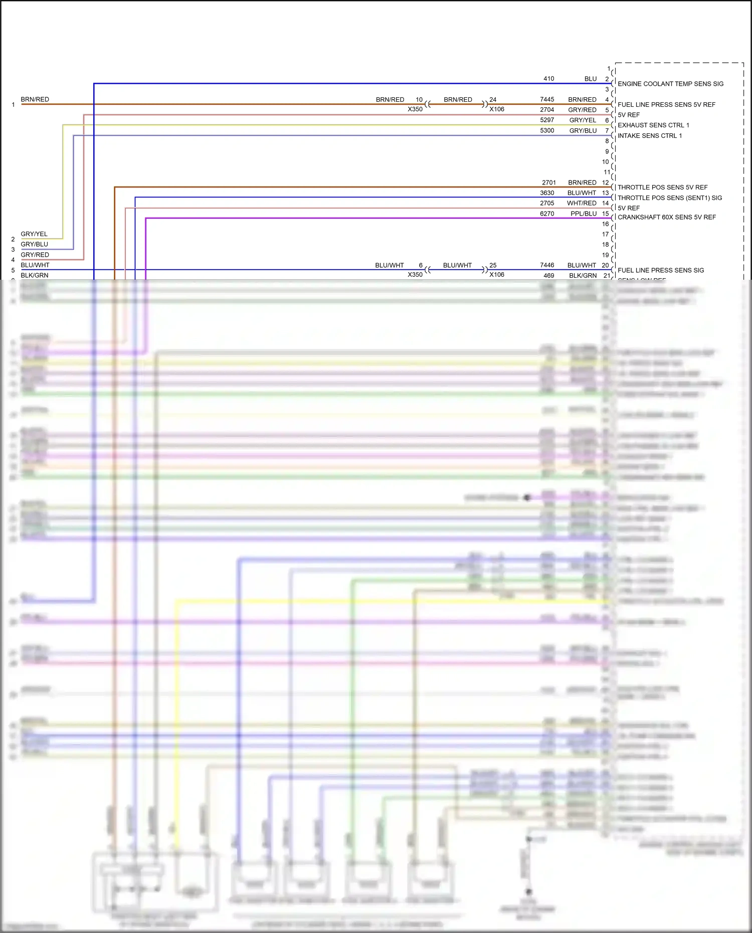 GMC Terrain II (2017-2021) engine control module (left side of engine compt) wiring diagram  (17 of 17)
