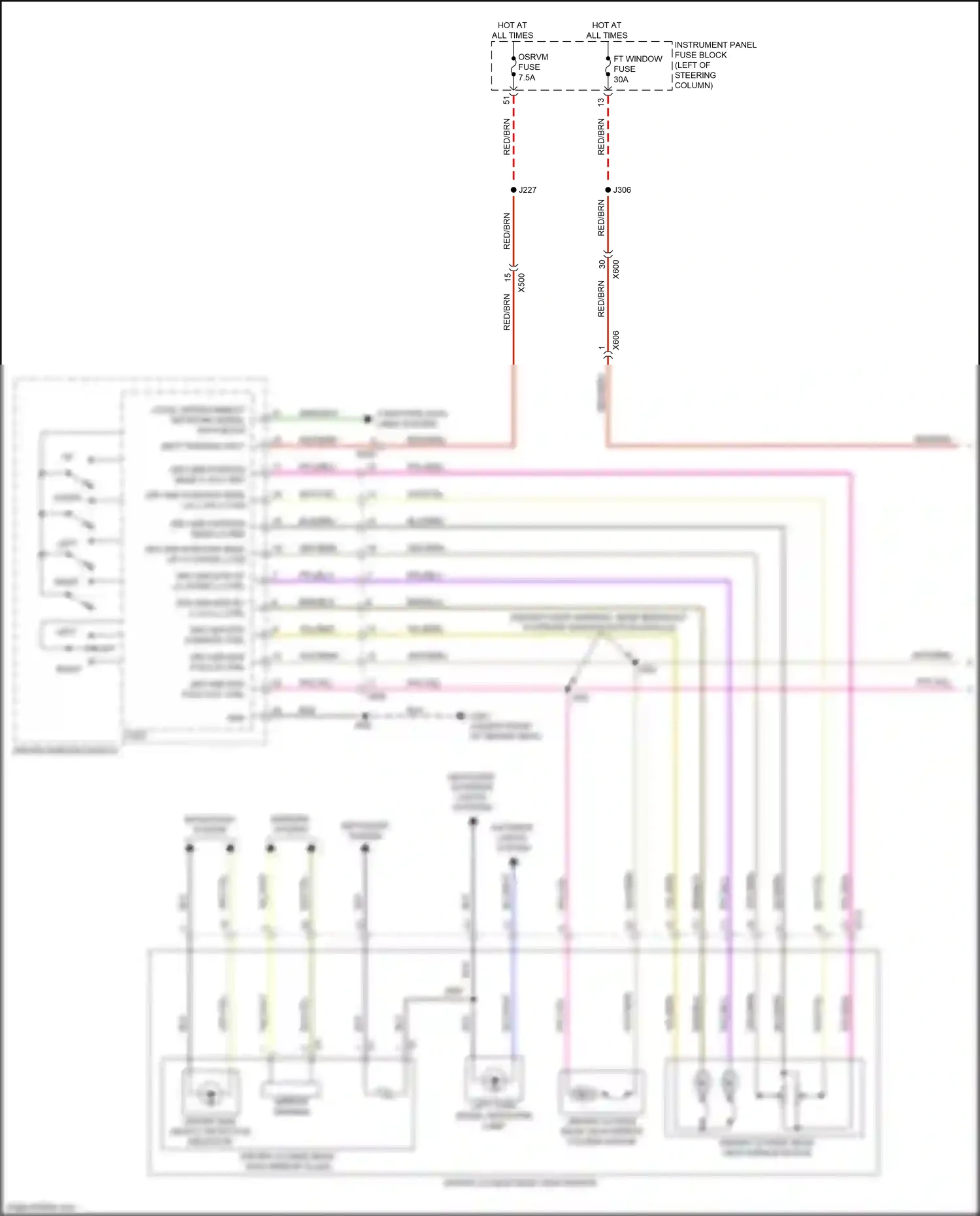 GMC Terrain II (2017-2021) left wiring diagram  (1 of 7)