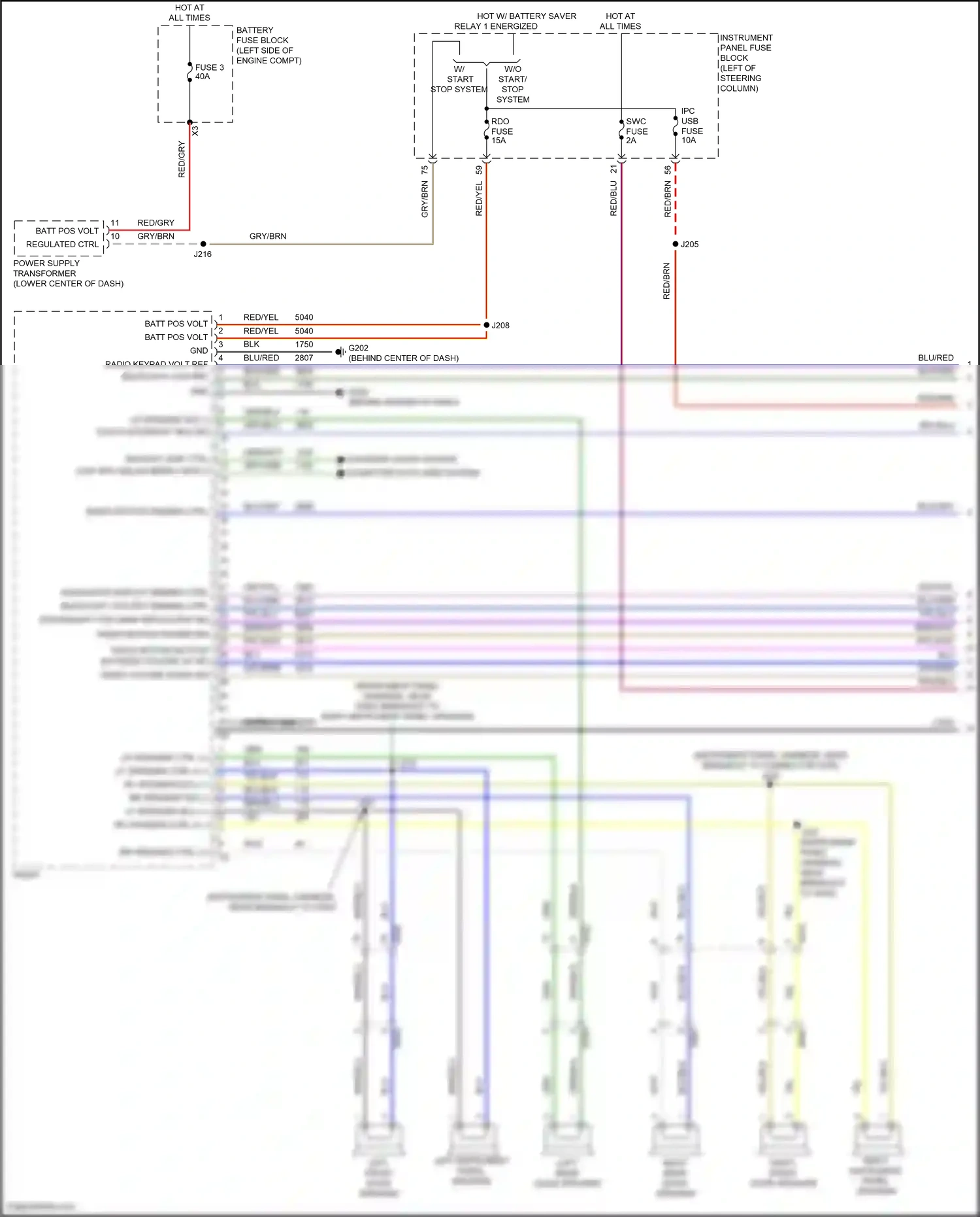 GMC Terrain II (2017-2021) lf speaker (-) ctrl 1 wiring diagram  (4 of 7)