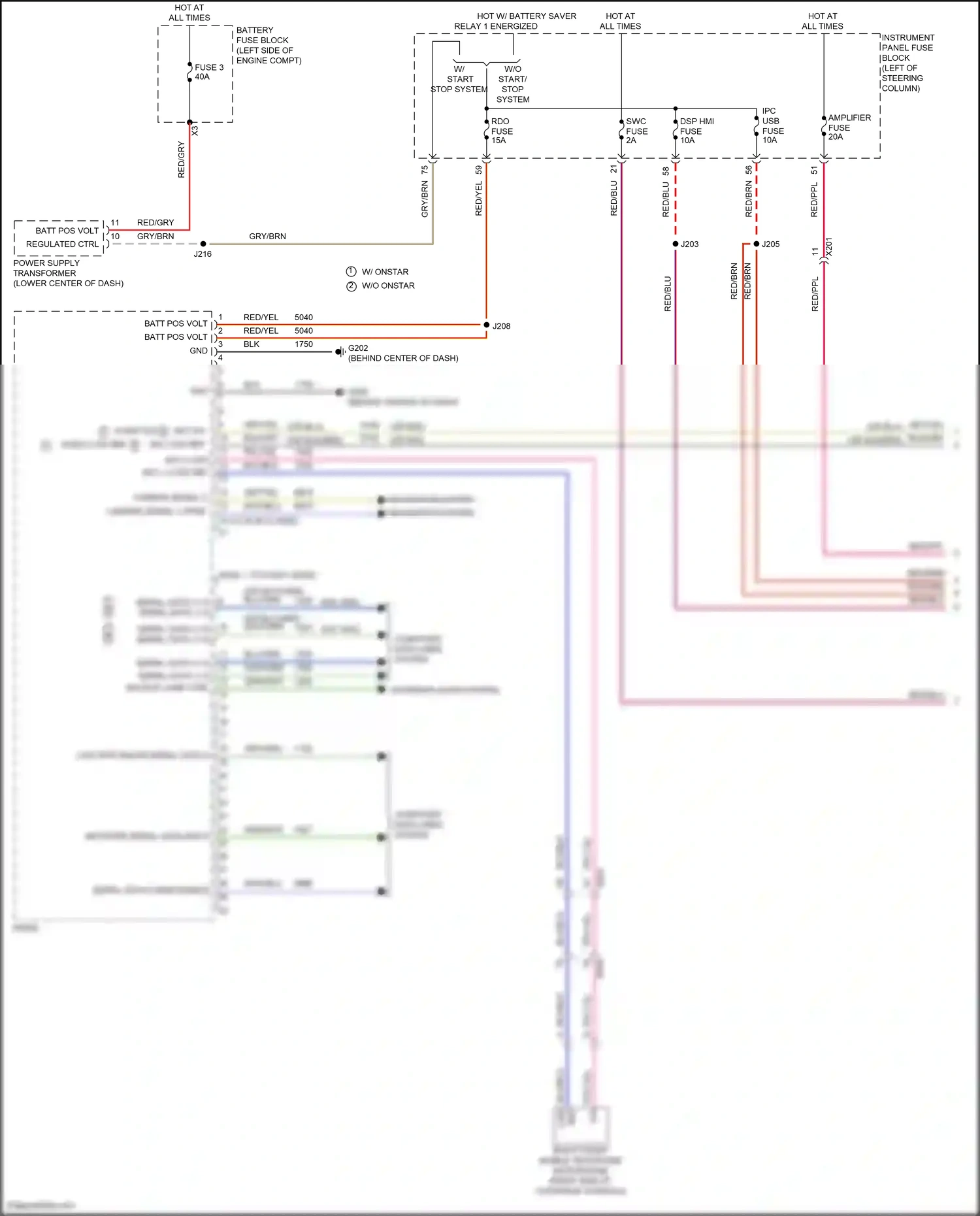 GMC Terrain II (2017-2021) mic (-) low ref wiring diagram  (1 of 5)