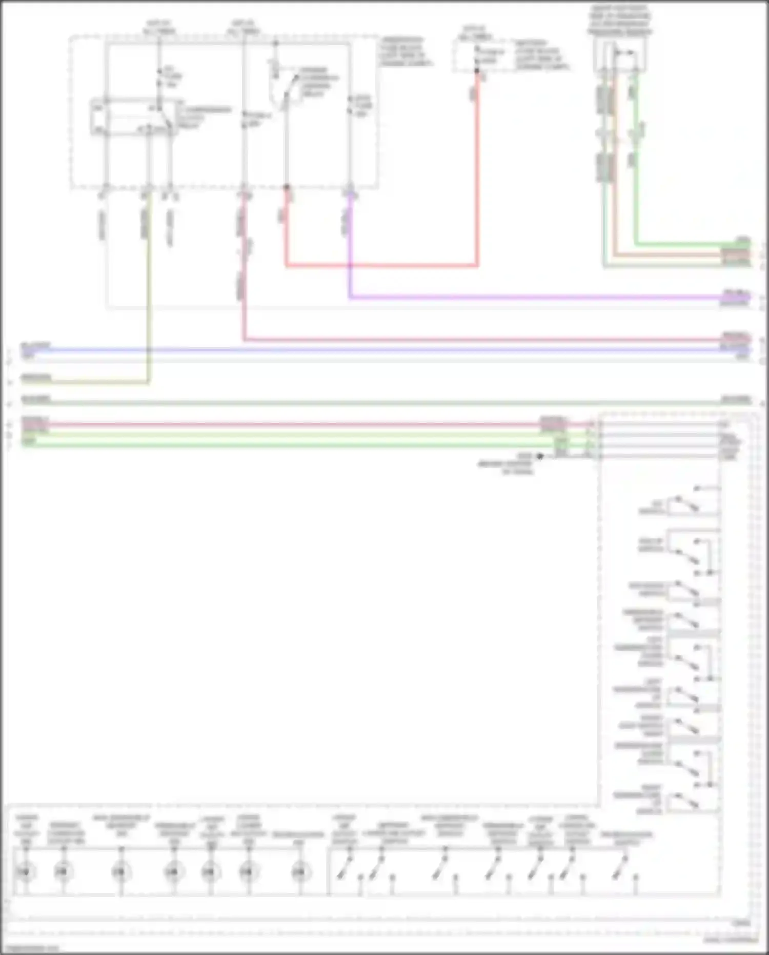 Wiring diagram upper, lower air outlet switch for GMC Terrain II (2017-2021) (1 of 1)