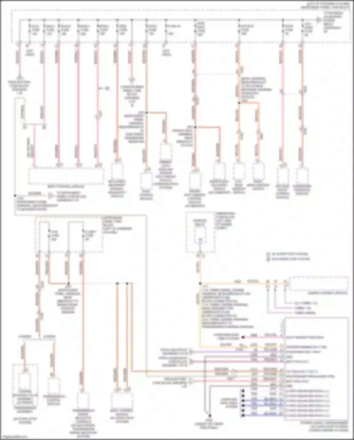 Wiring diagram w/ start stop system w/o start stop system for GMC Terrain II (2017-2021) (1 of 2)