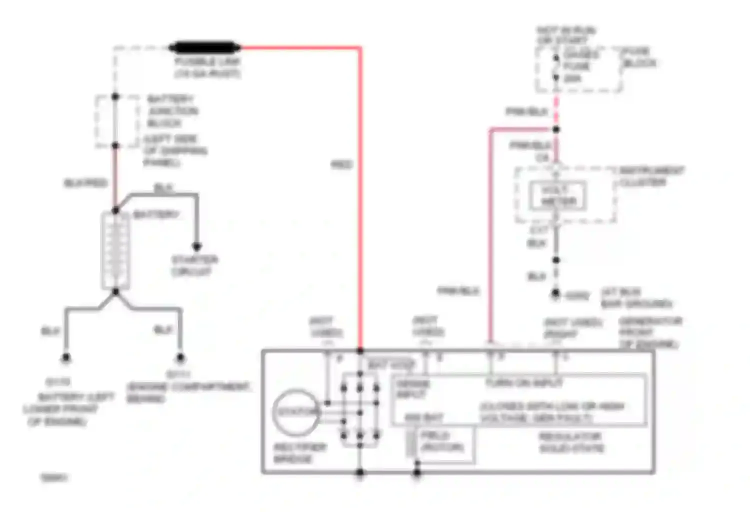 Wiring diagram hot in run or start for GMC Vandura G1500  (1985-1995) (21 of 48)