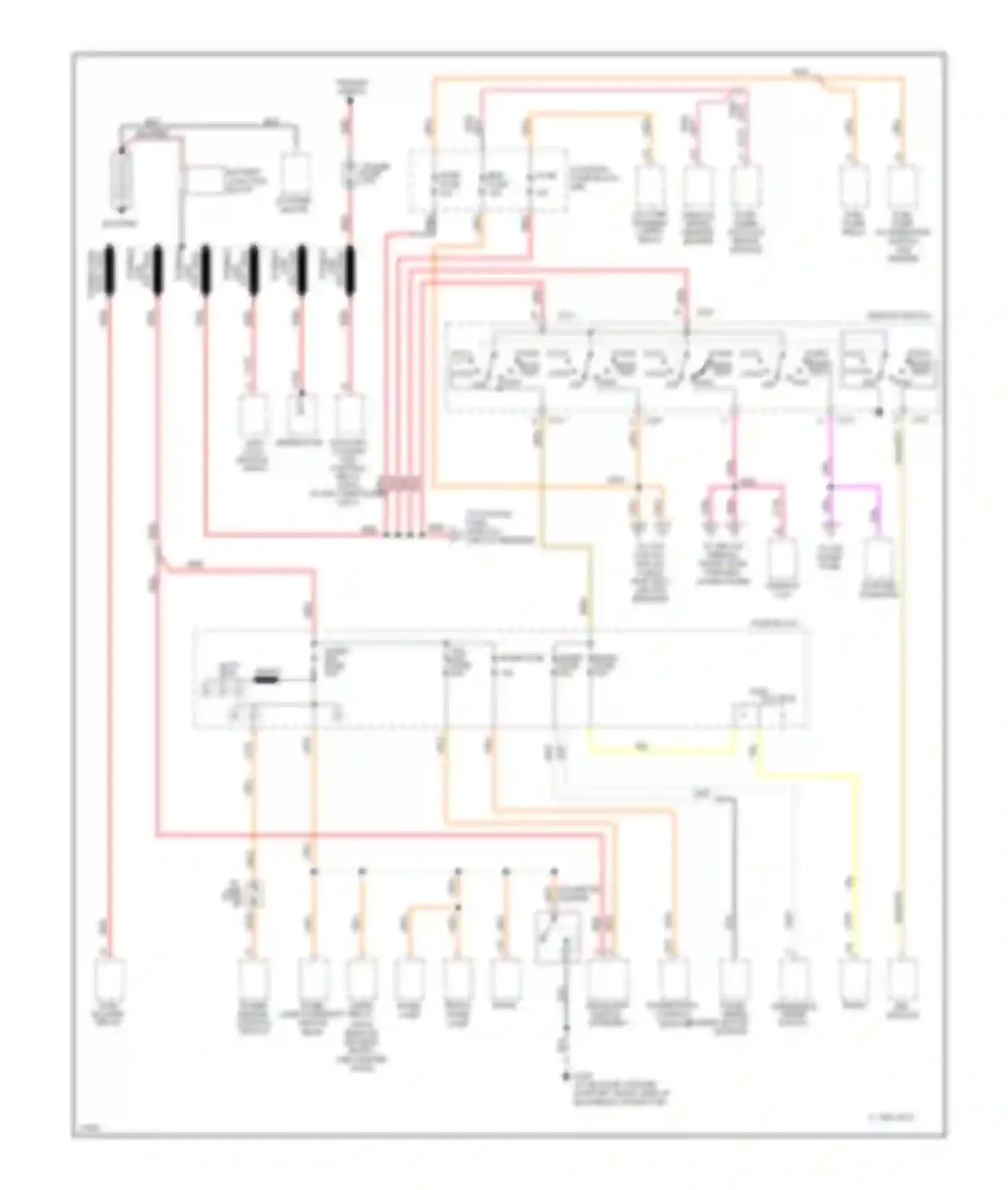 Wiring diagram power mirror control switch for GMC Vandura G1500  (1985-1995) (1 of 2)