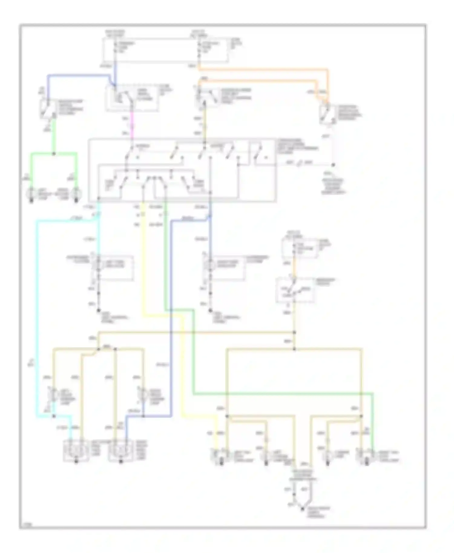 Wiring diagram right front park/ turn lamp left front park/ turn lamp for GMC Vandura G1500  (1985-1995) (3 of 3)
