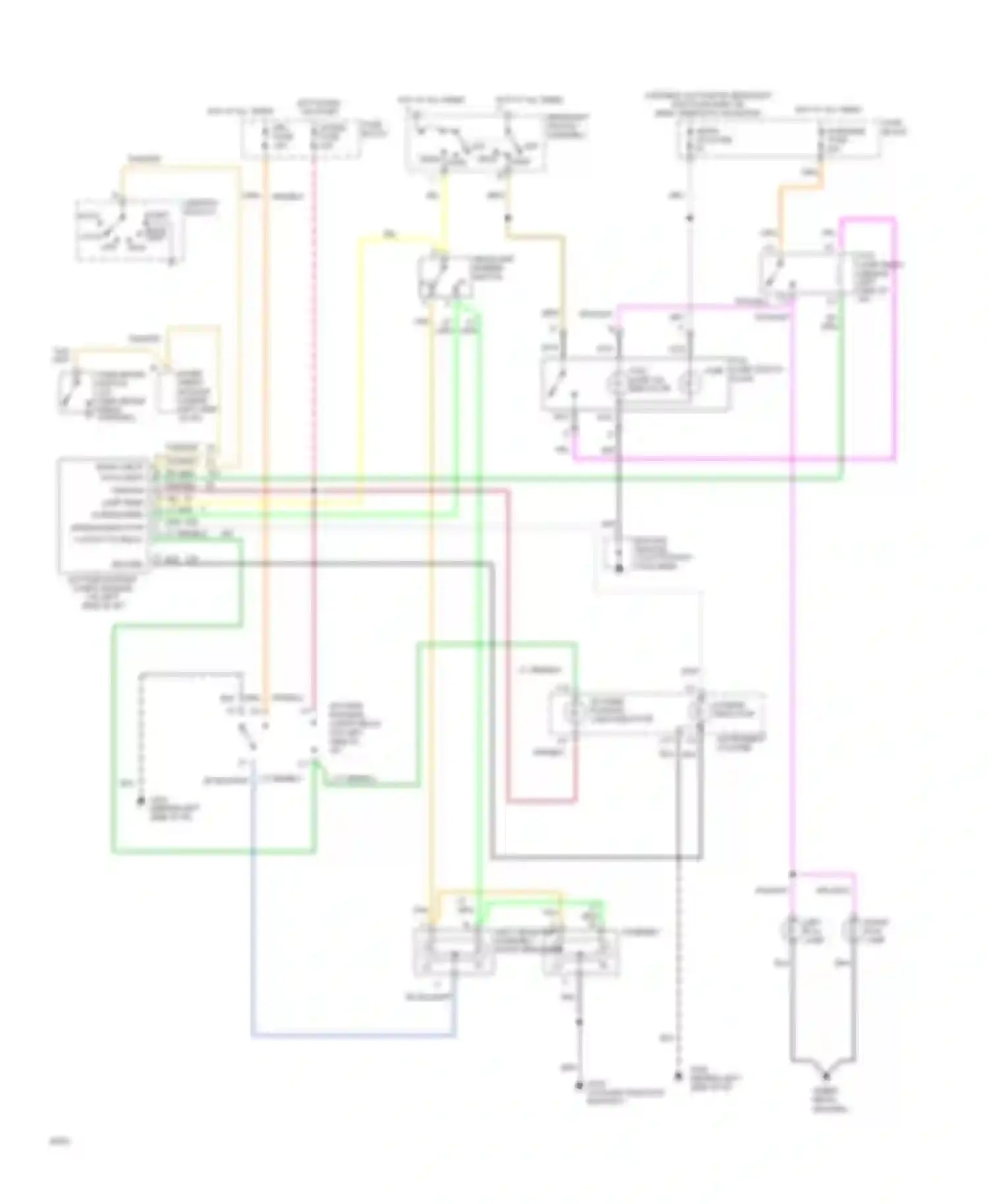 Wiring diagram left headlamp assembly right headlamp assembly for GMC Vandura G2500  (1985-1995) (1 of 2)