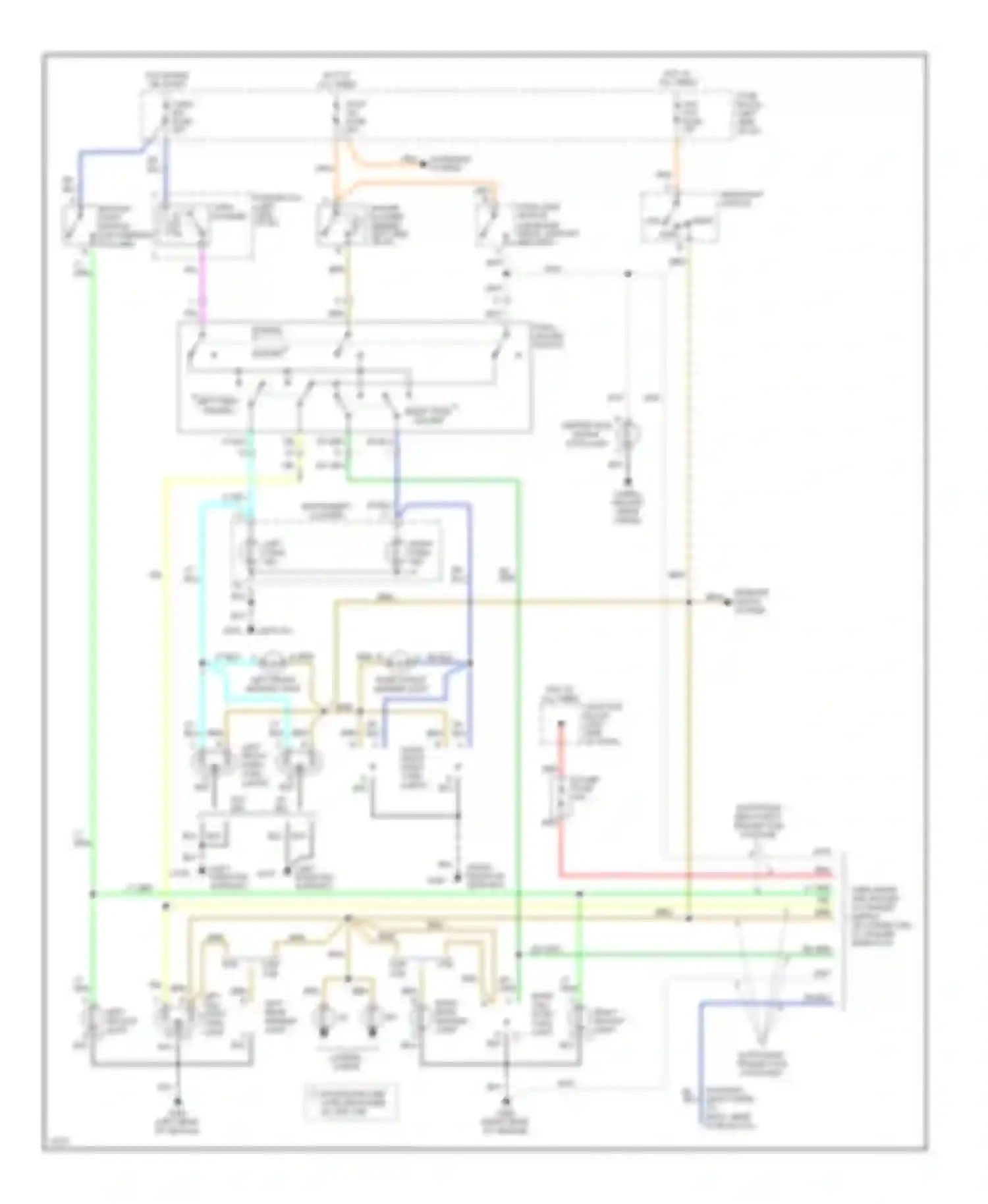 Vandura G3500 GMC  (1985-1996): Exterior light circuit, without quad halogen headlamps