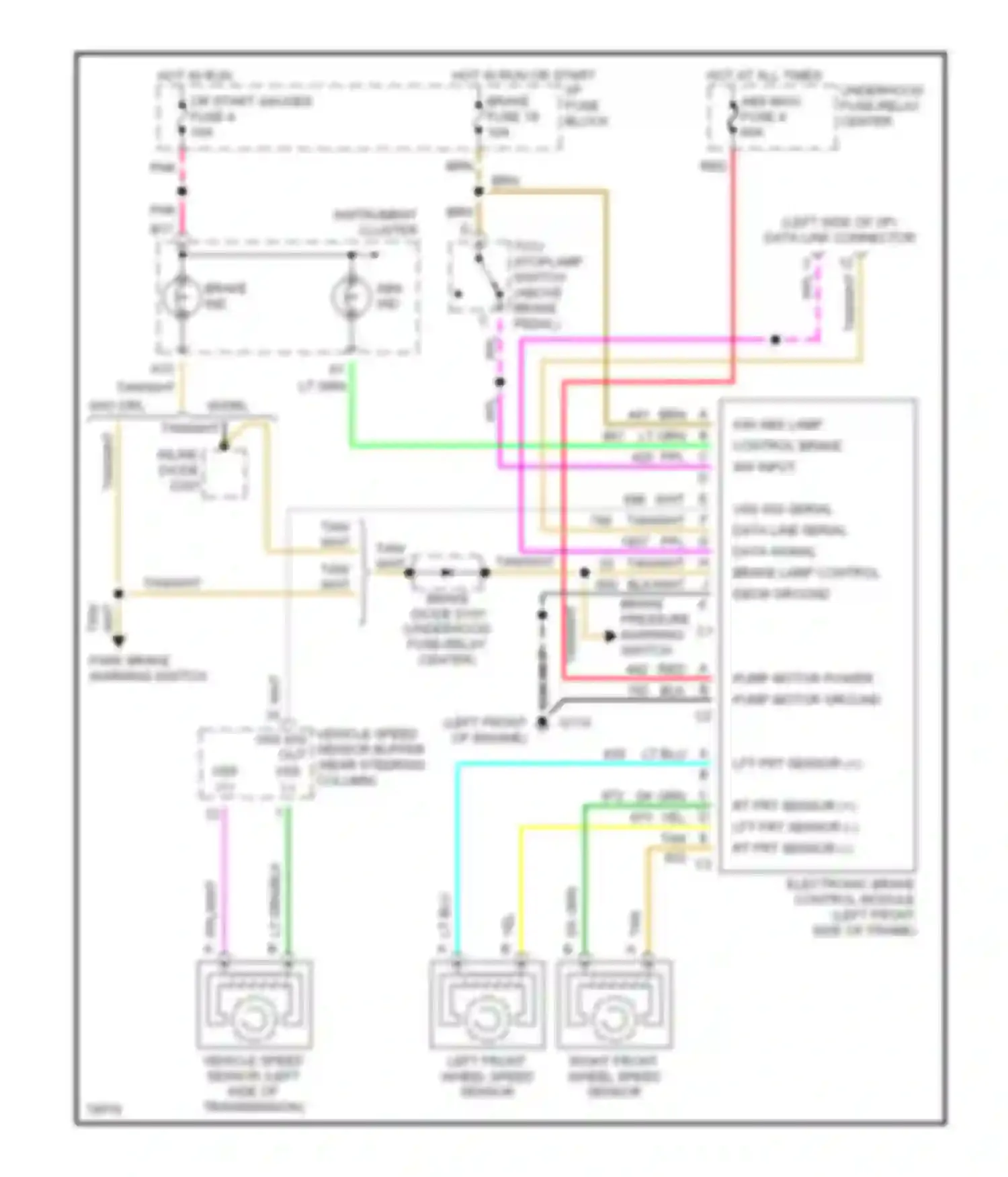 Wiring diagram park brake warning switch for GMC Vandura G3500  (1985-1996) (2 of 8)