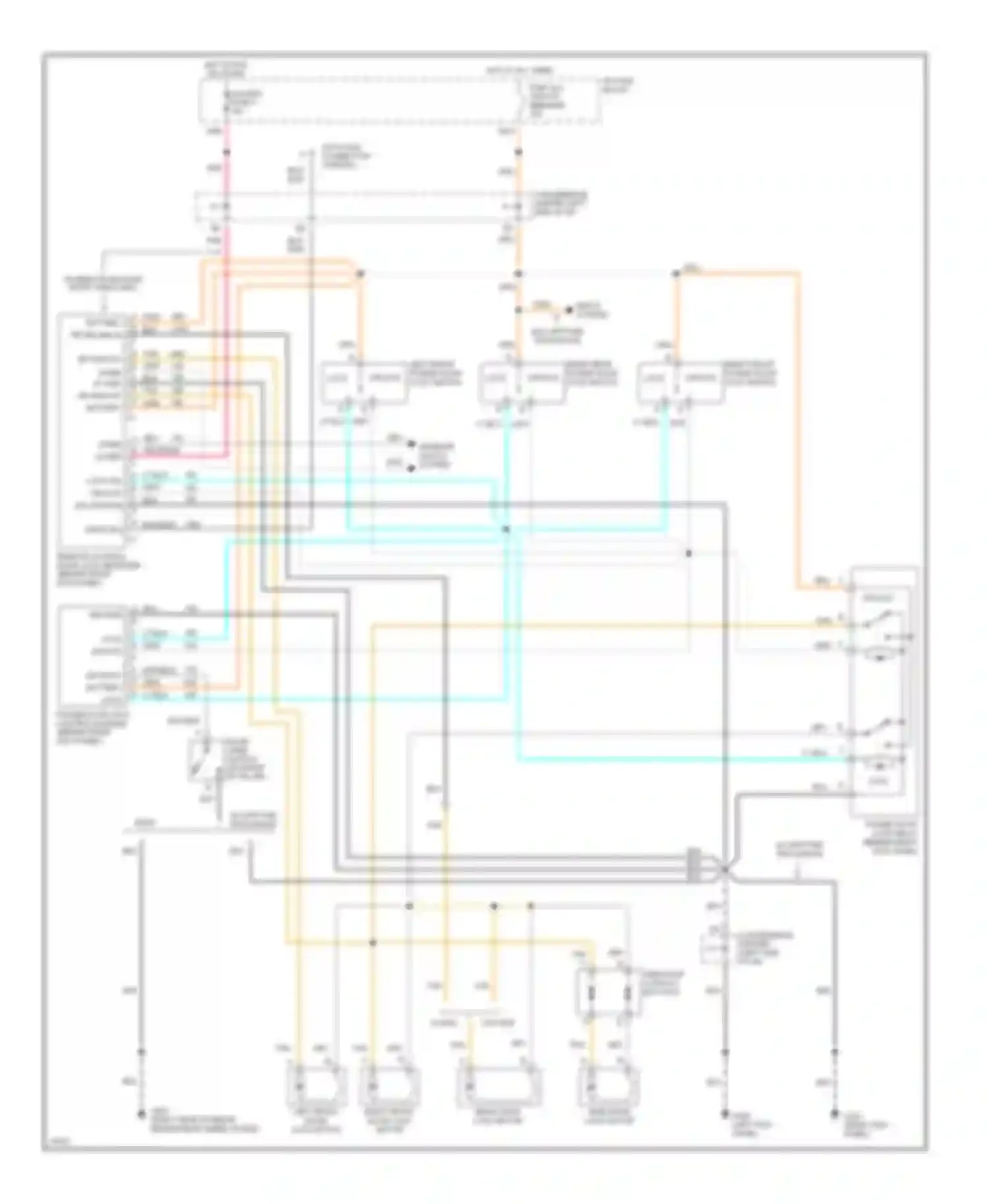 Wiring diagram right front power door lock switch for GMC Vandura G3500  (1985-1996) (2 of 2)