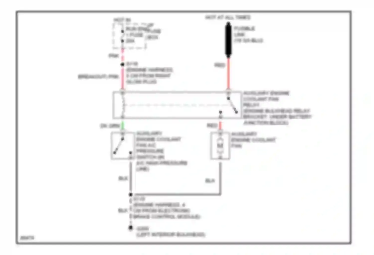 Vandura P3500 GMC  (1985-1997): 6.5l (vin y), cooling fan circuit