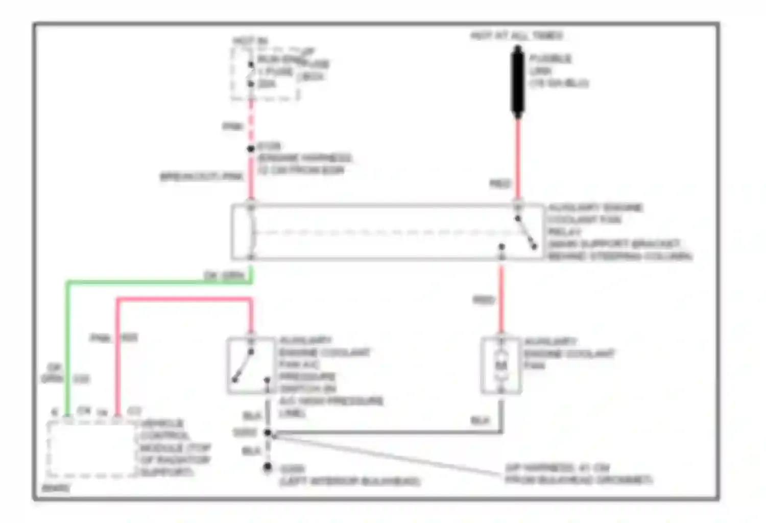Vandura P3500 GMC  (1985-1997): 7.4l (vin j), cooling fan circuit