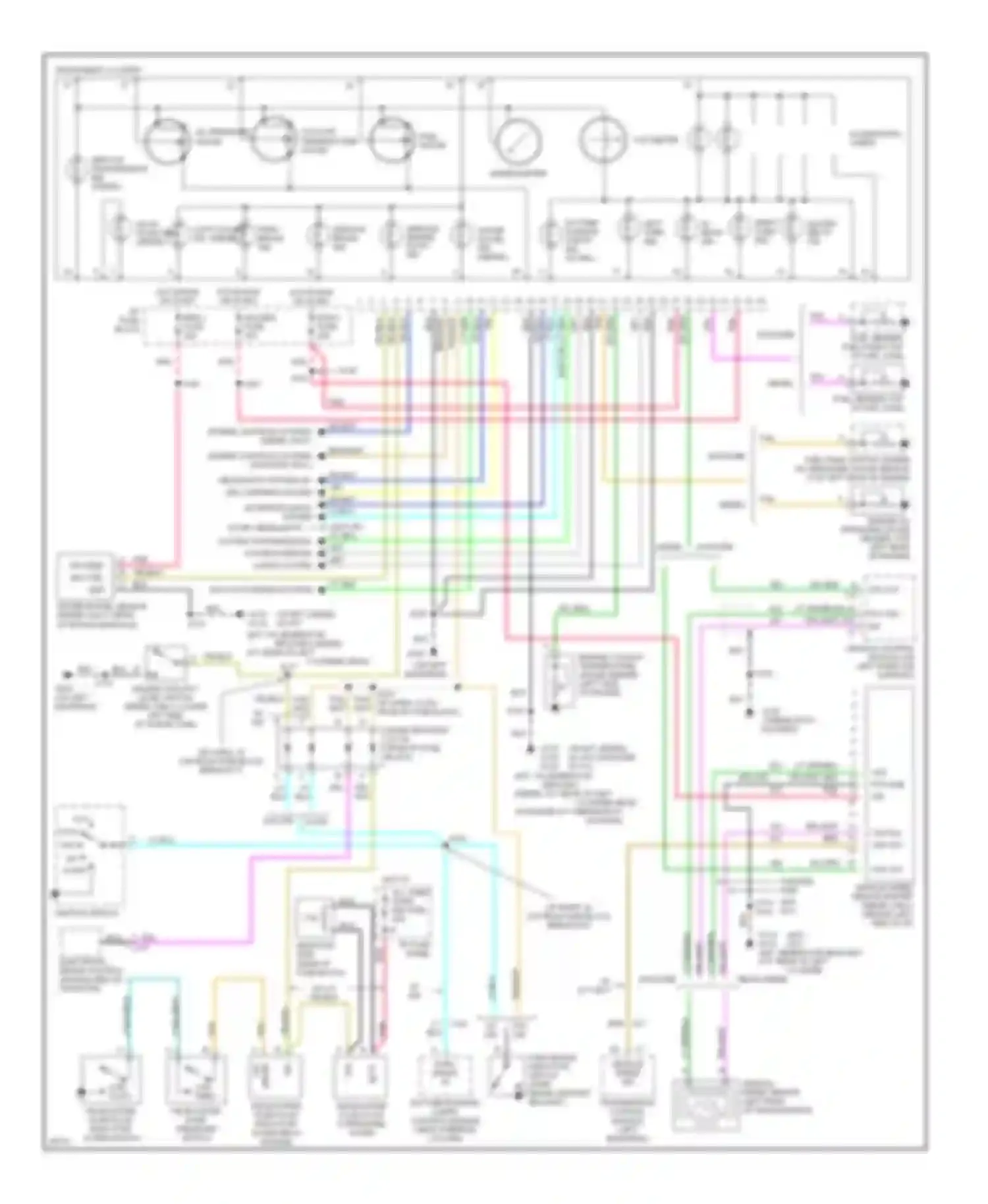 Vandura P3500 GMC  (1985-1997): Instrument cluster circuit, commercial chassis