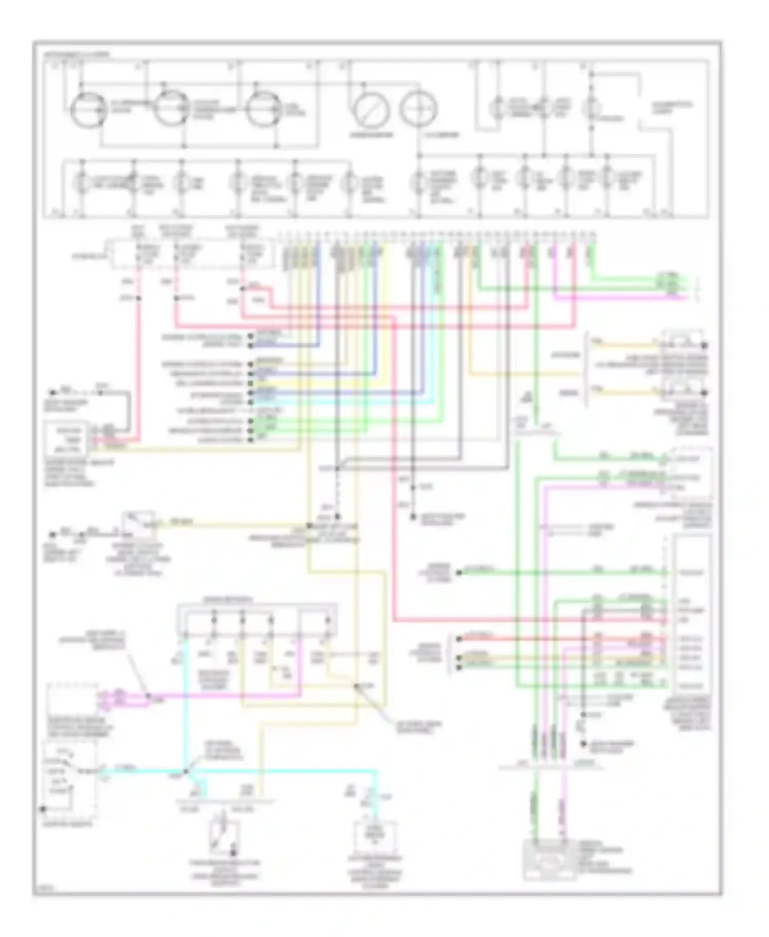 Vandura P3500 GMC  (1985-1997): Instrument cluster circuit, motor home chassis (1 of 2)