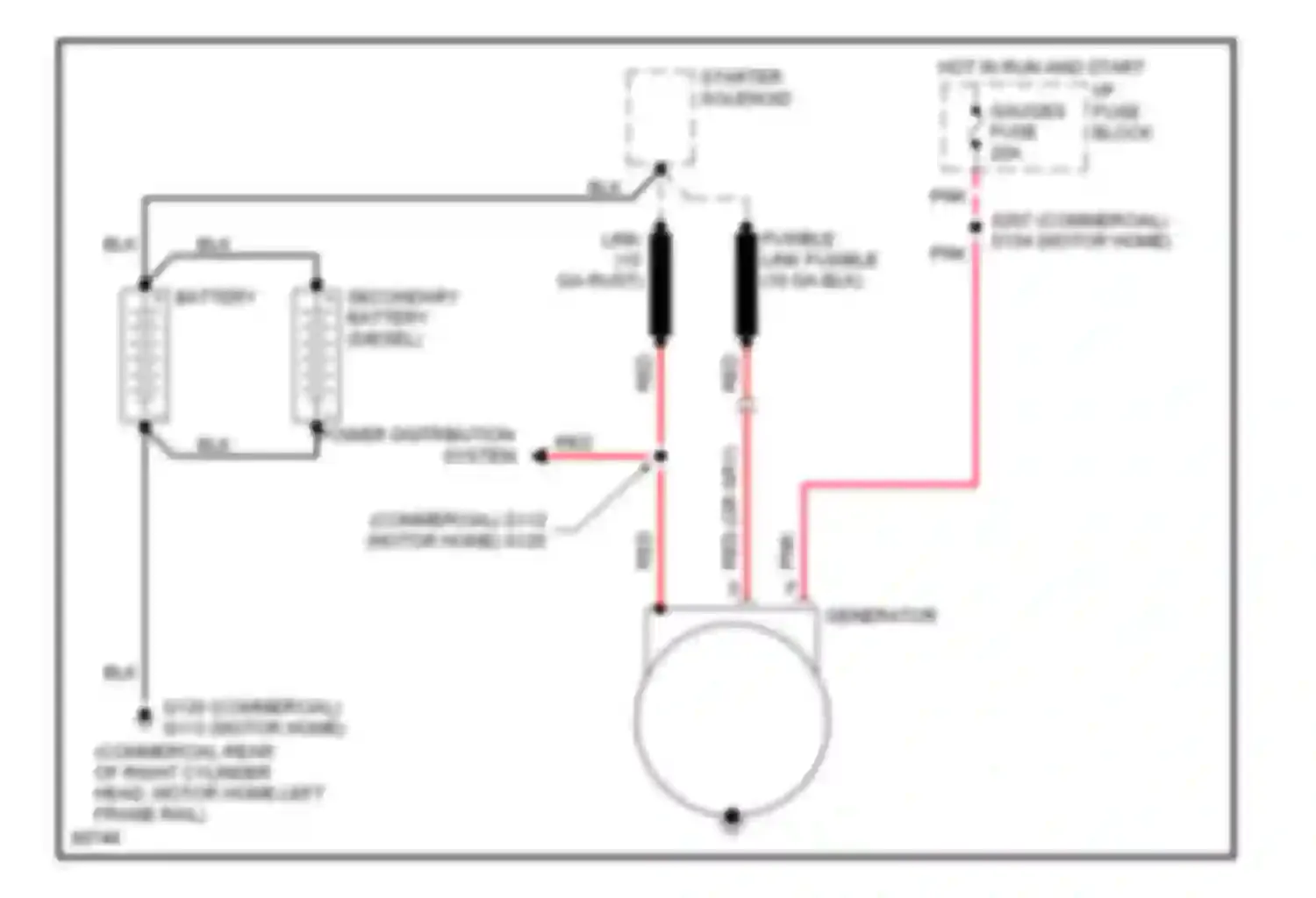 Wiring diagram hot in run and start for GMC Vandura P3500  (1985-1997) (1 of 1)
