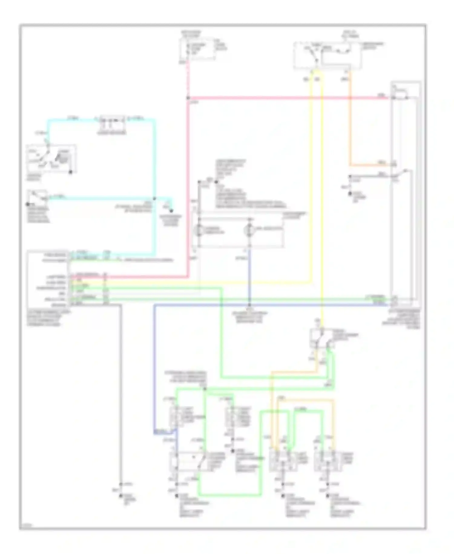 Wiring diagram left high beam head- lamp for GMC Vandura P3500  (1985-1997) (1 of 2)