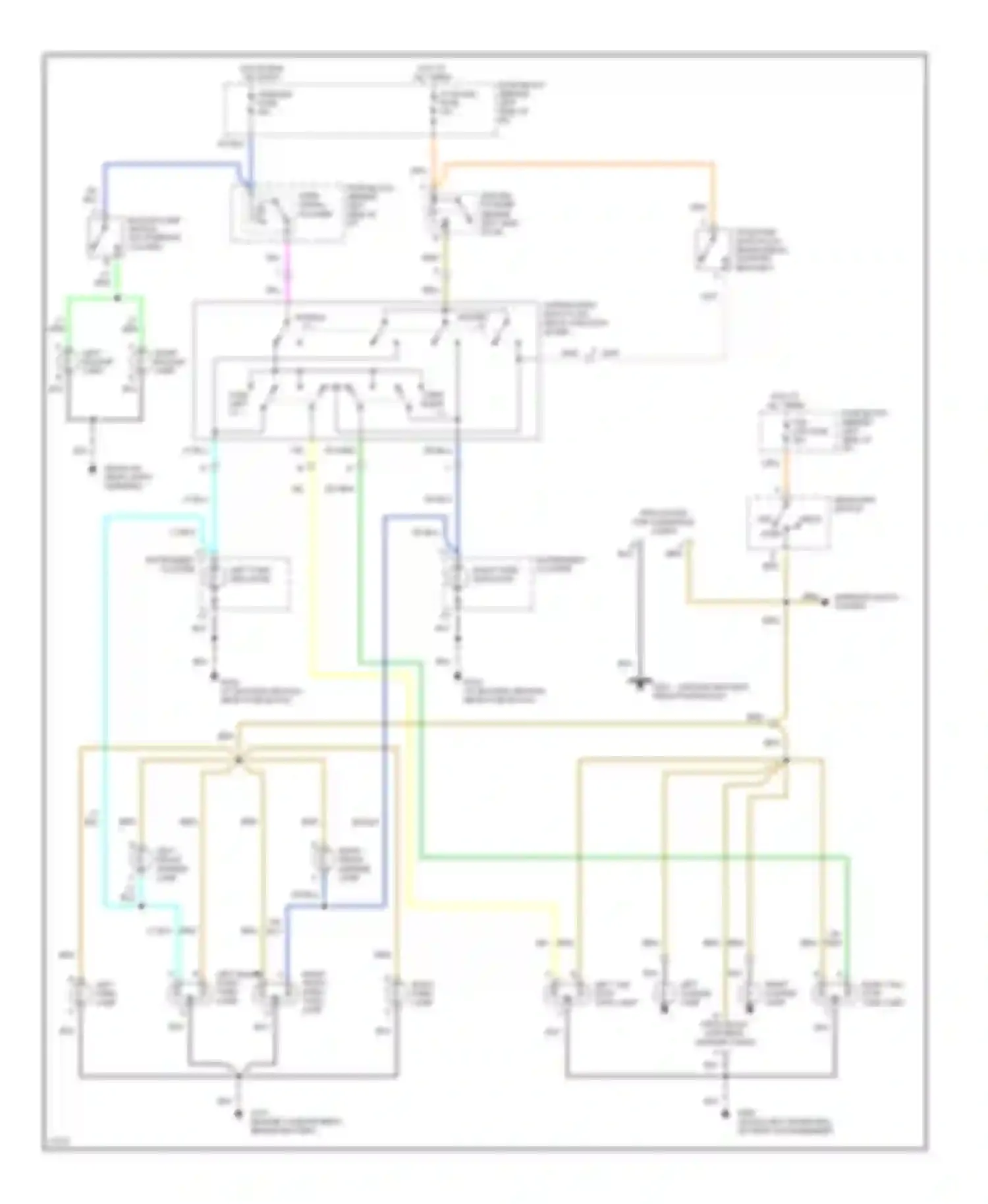 Wiring diagram right tail/stop turn lamp for GMC Vandura P3500  (1985-1997) (1 of 2)