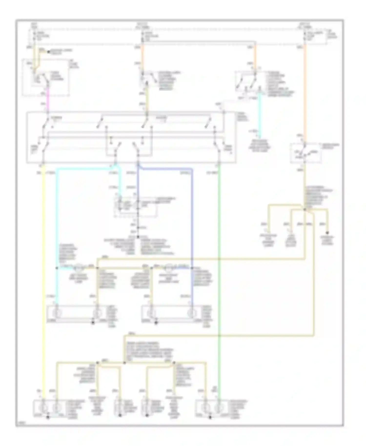 Wiring diagram turn signal switch for GMC Vandura P3500  (1985-1997) (1 of 5)