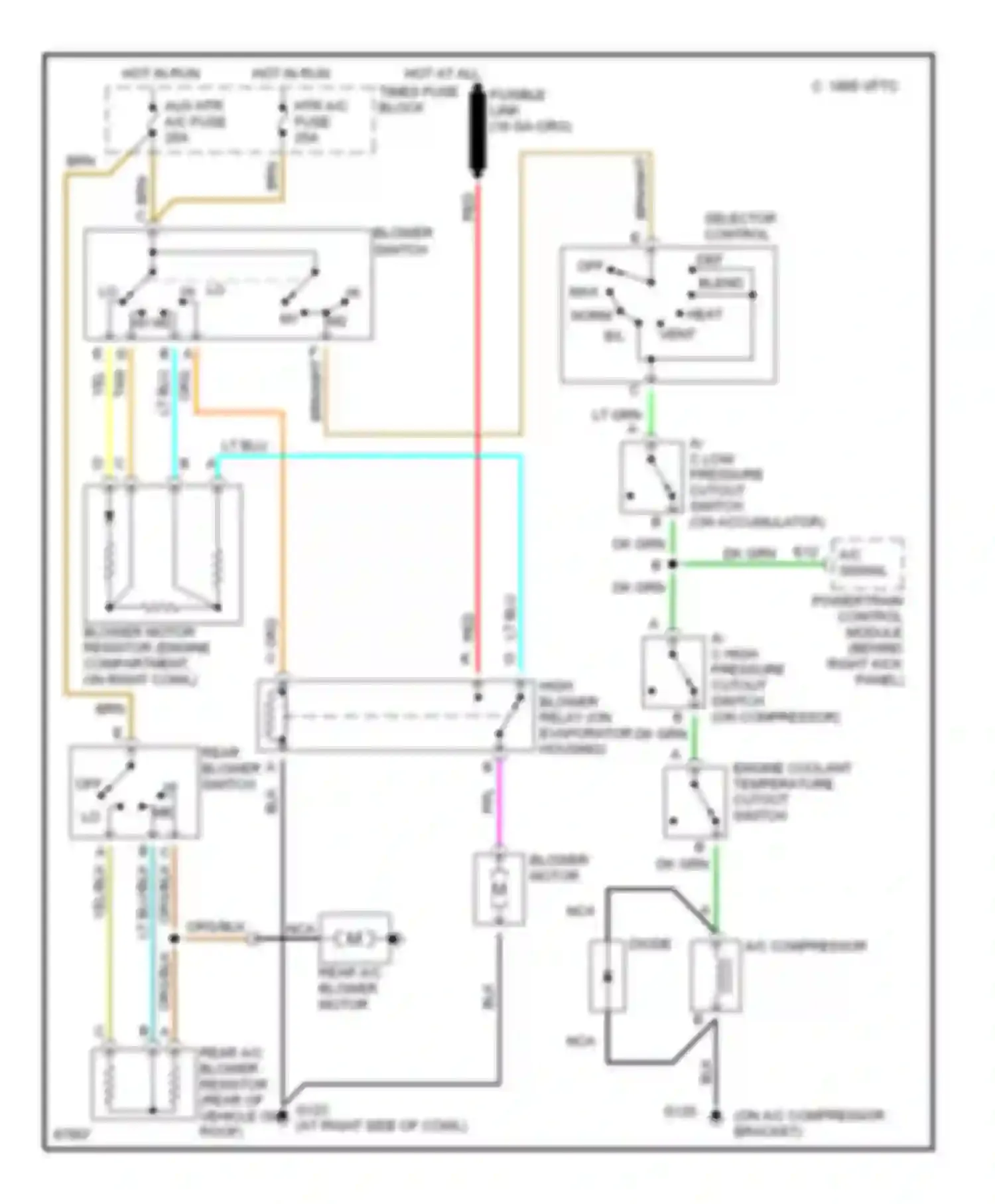 Vandura Special G3500 GMC  (1985-1996): 7.4l (vin n), a/c circuit