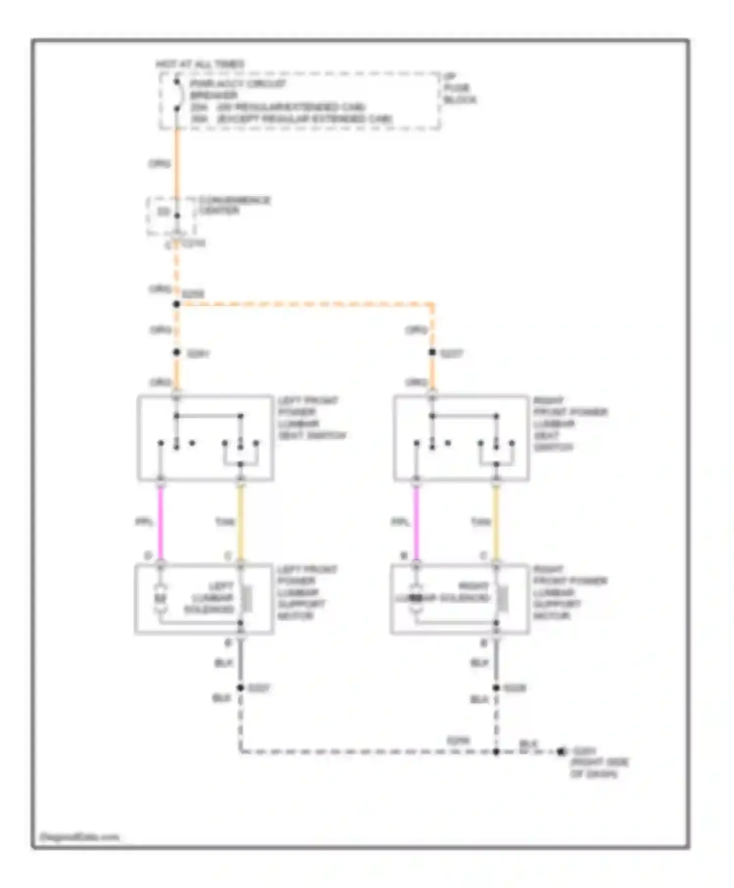 Yukon Denali GMC  (2000-2000): Lumbar circuit, with bucket seat