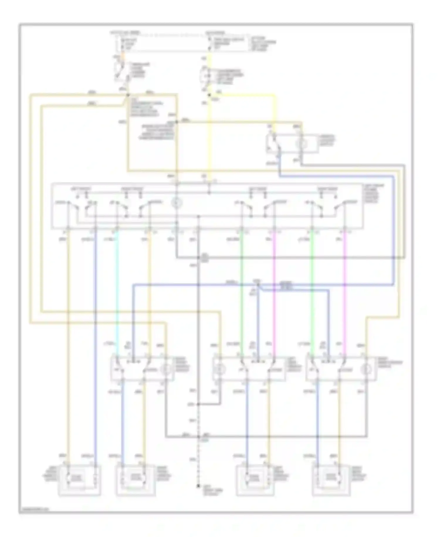 Yukon Denali GMC  (2000-2000): Power window circuit