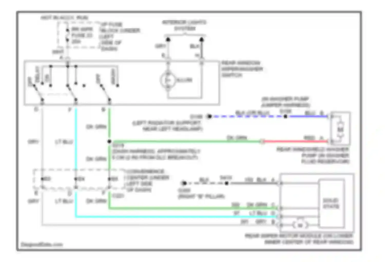Yukon Denali GMC  (2000-2000): Rear wiper/washer circuit