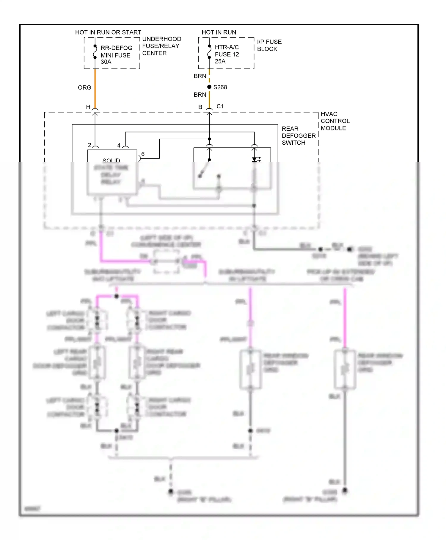 GMC Yukon I (1991-1999) solid state time delay relay wiring diagram  (1 of 1)
