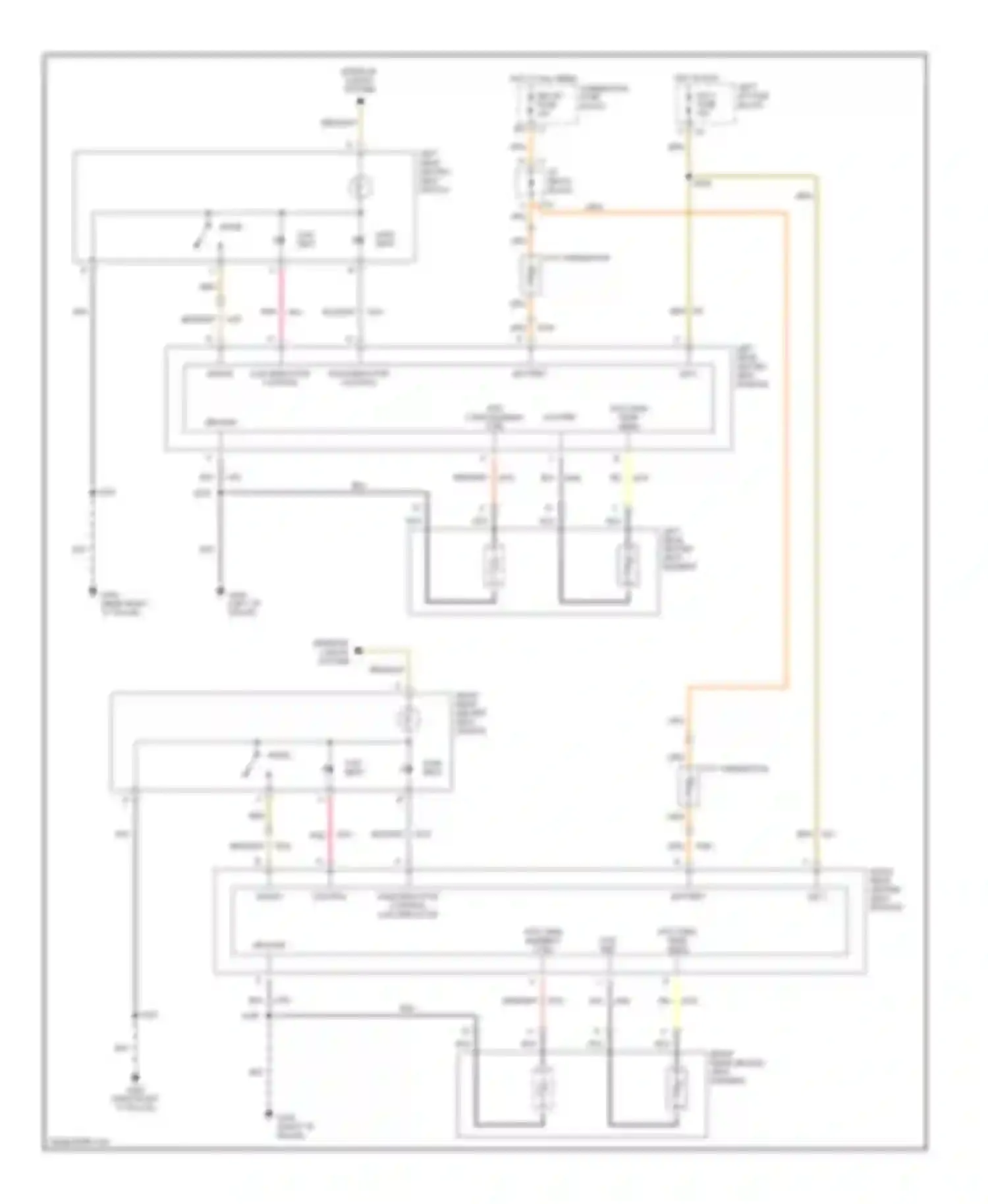 Yukon GMC II (1999-2006): Rear heated seats circuit