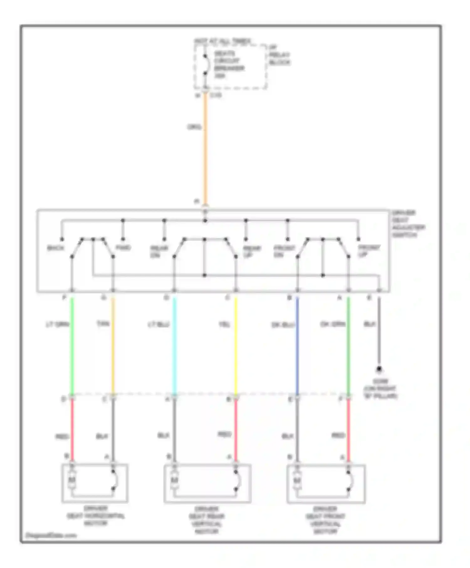 Wiring diagram rear dn for GMC Yukon II (1999-2006) (1 of 2)