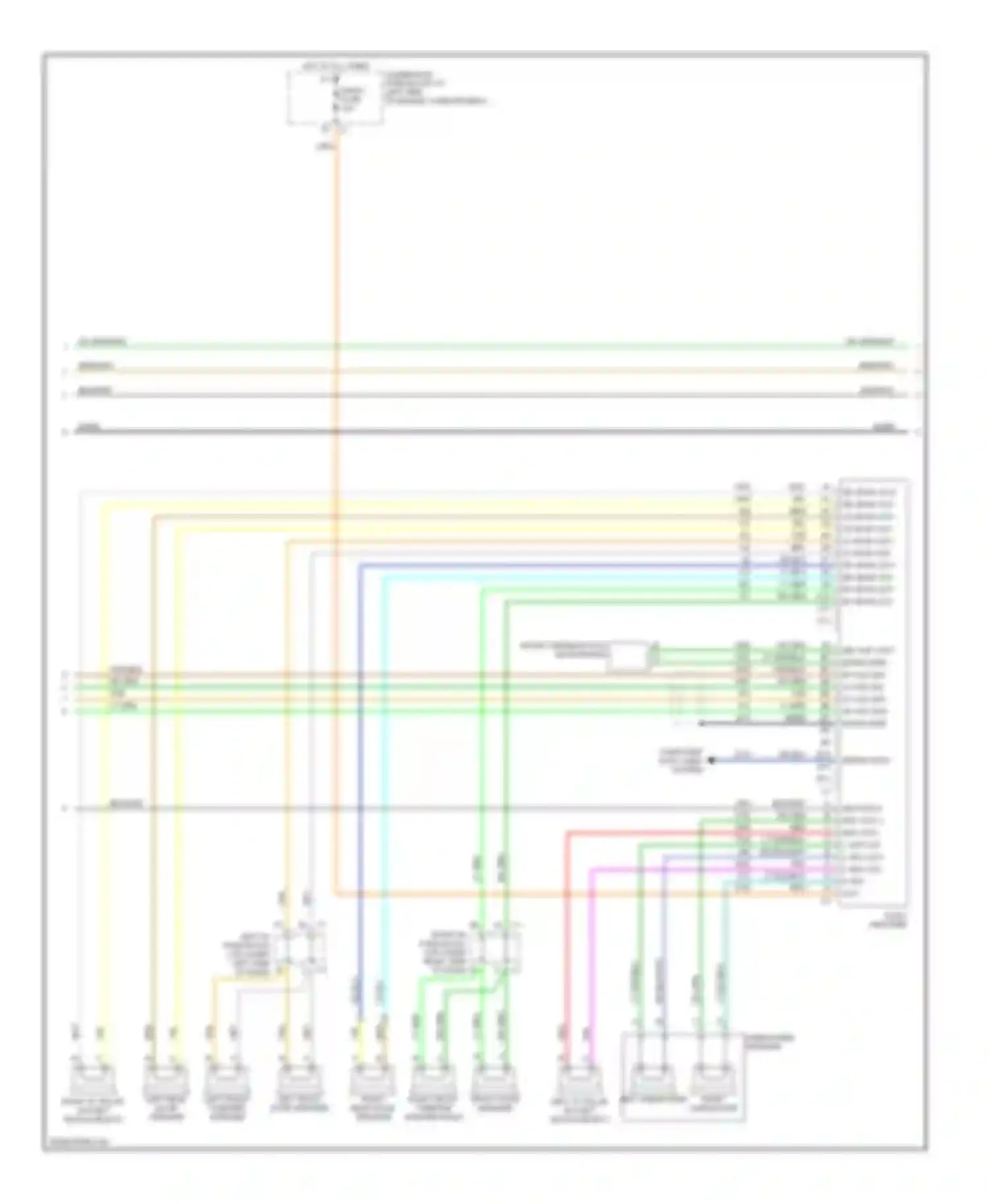 Wiring diagram right front tweeter speaker right front door speaker for GMC Yukon II (1999-2006) (1 of 2)