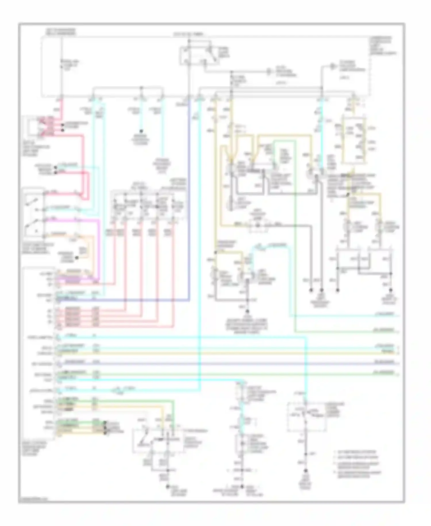 Yukon GMC III (2006-2014): Exterior lamps circuit (1 of 2)