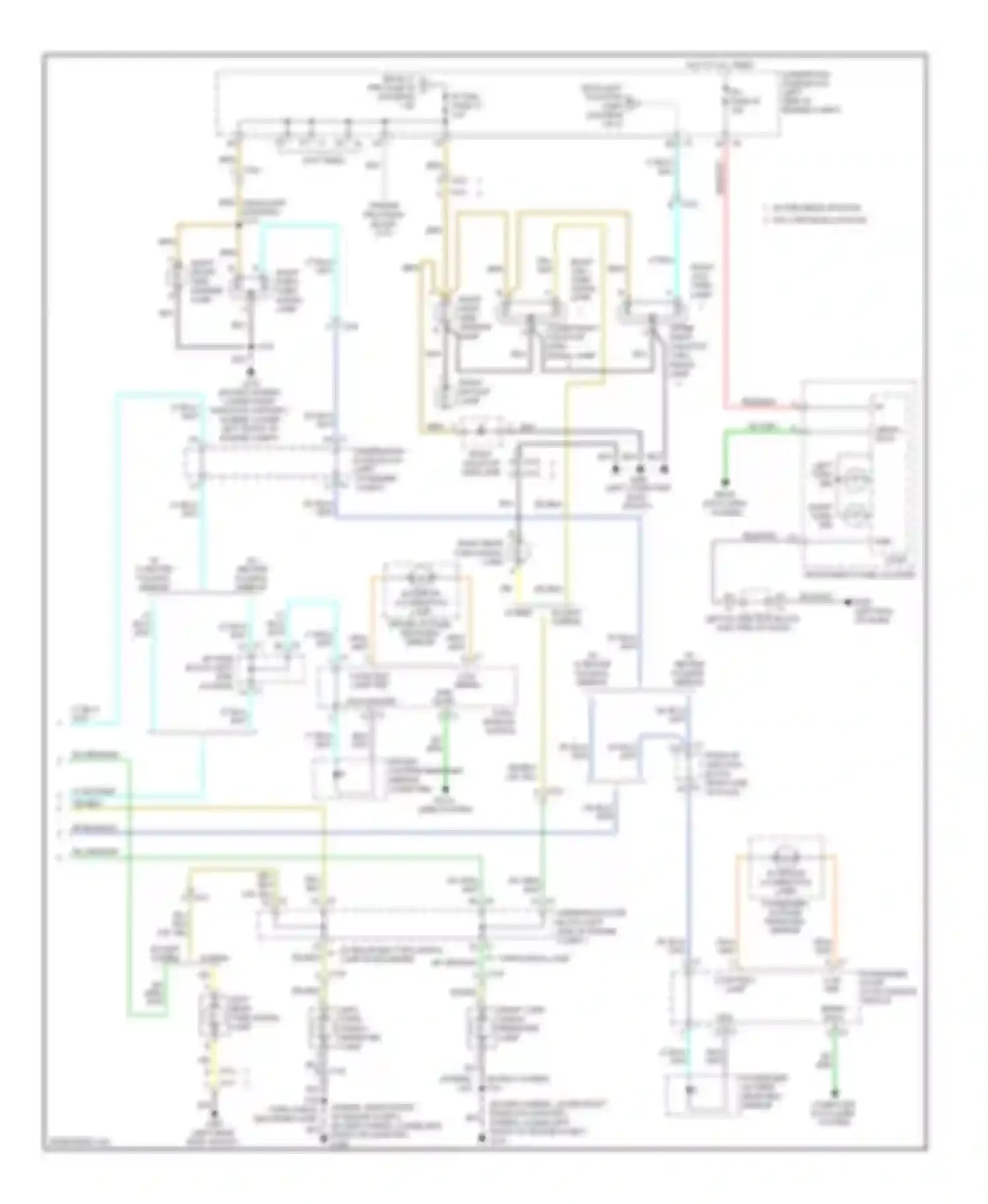 Yukon GMC III (2006-2014): Exterior lamps circuit (2 of 2)