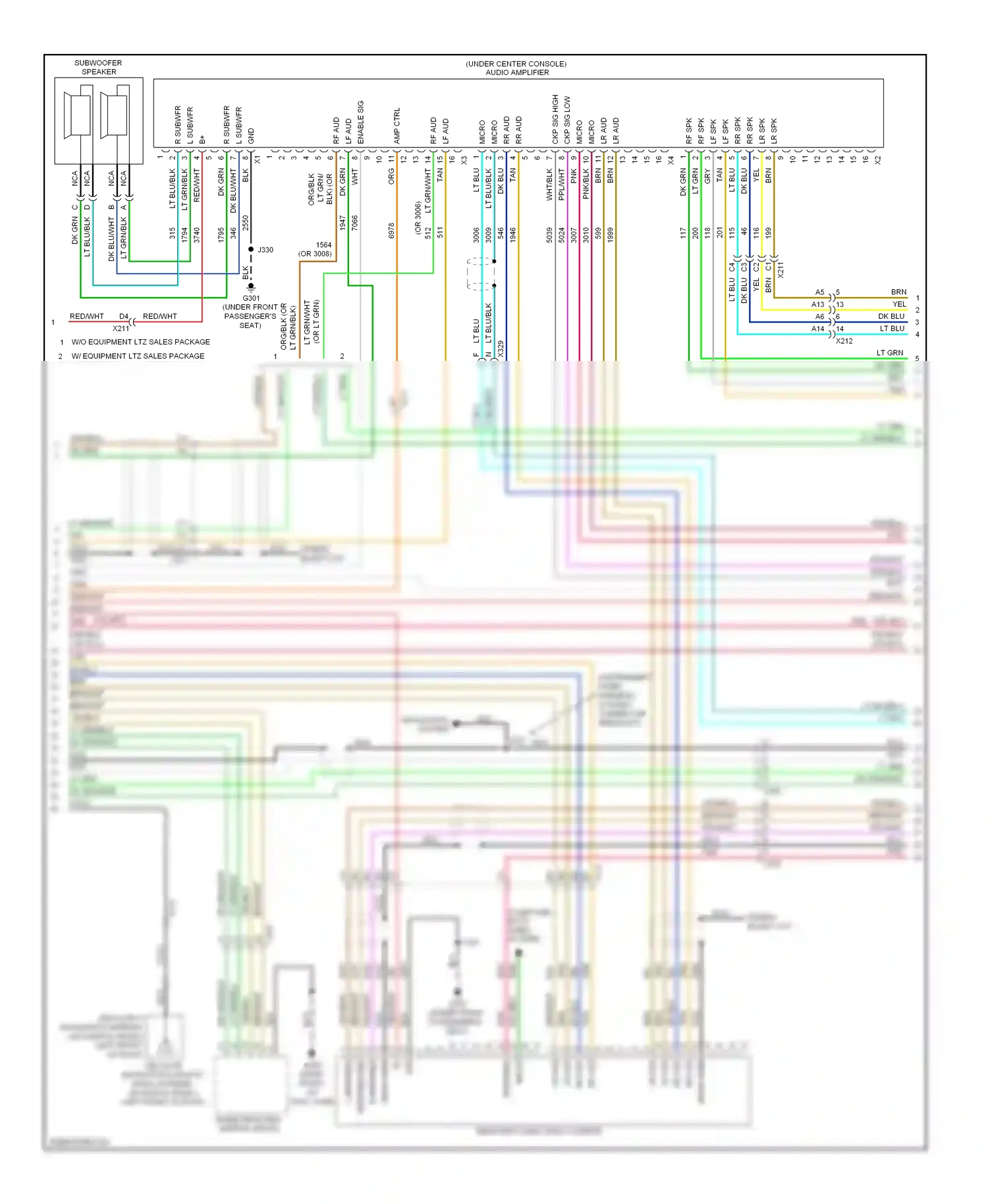 GMC Yukon III (2006-2014) amp ctrl wiring diagram  (1 of 2)
