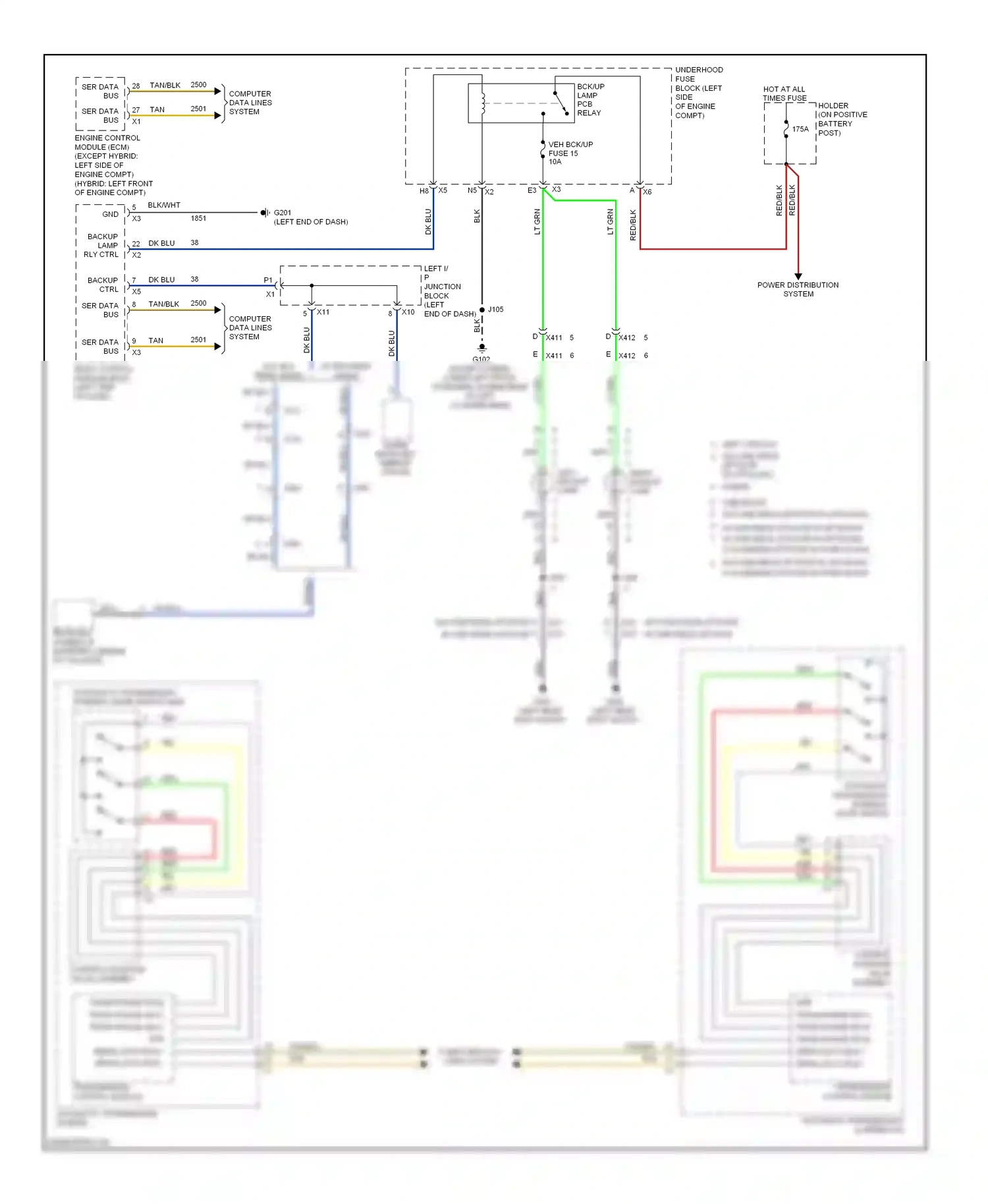 GMC Yukon III (2006-2014) backup ctrl wiring diagram  (1 of 1)