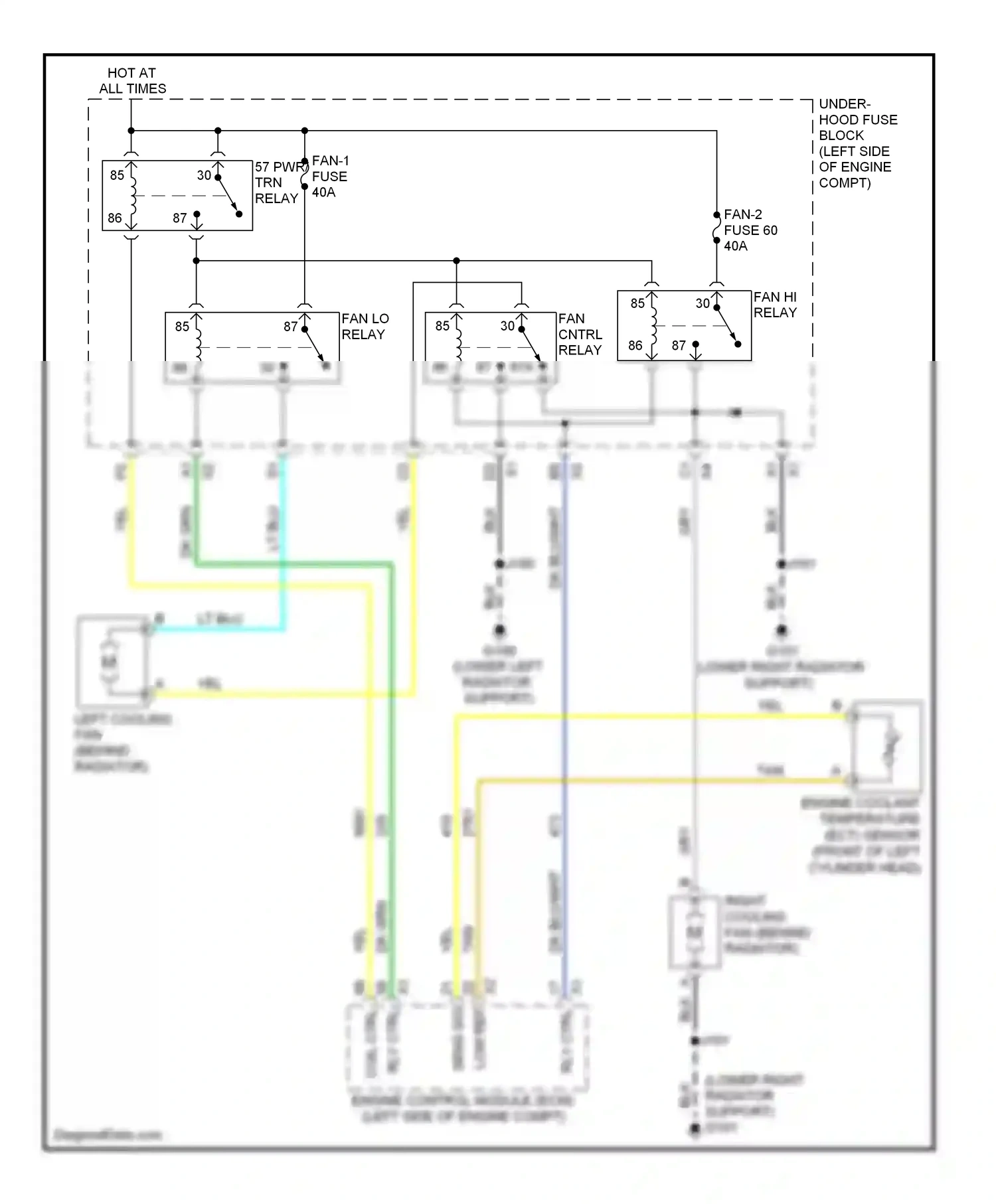 GMC Yukon III (2006-2014) engine control module (ecm) (left side of engine compt) wiring diagram  (1 of 27)
