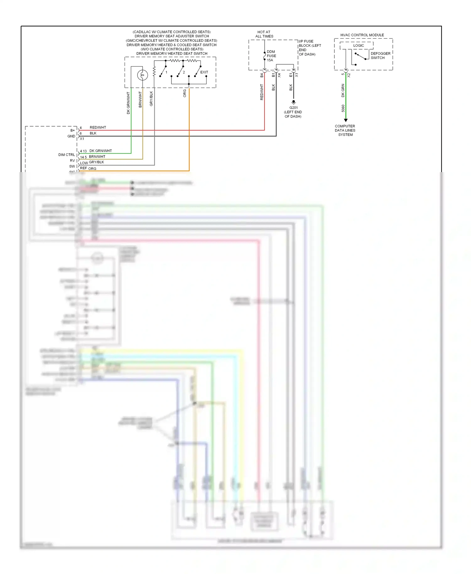 GMC Yukon III (2006-2014) exit wiring diagram  (3 of 3)
