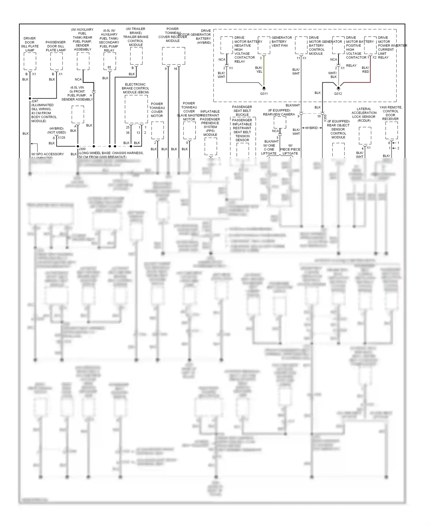 GMC Yukon III (2006-2014) (if equipped) rear object sensor control module wiring diagram  (1 of 1)