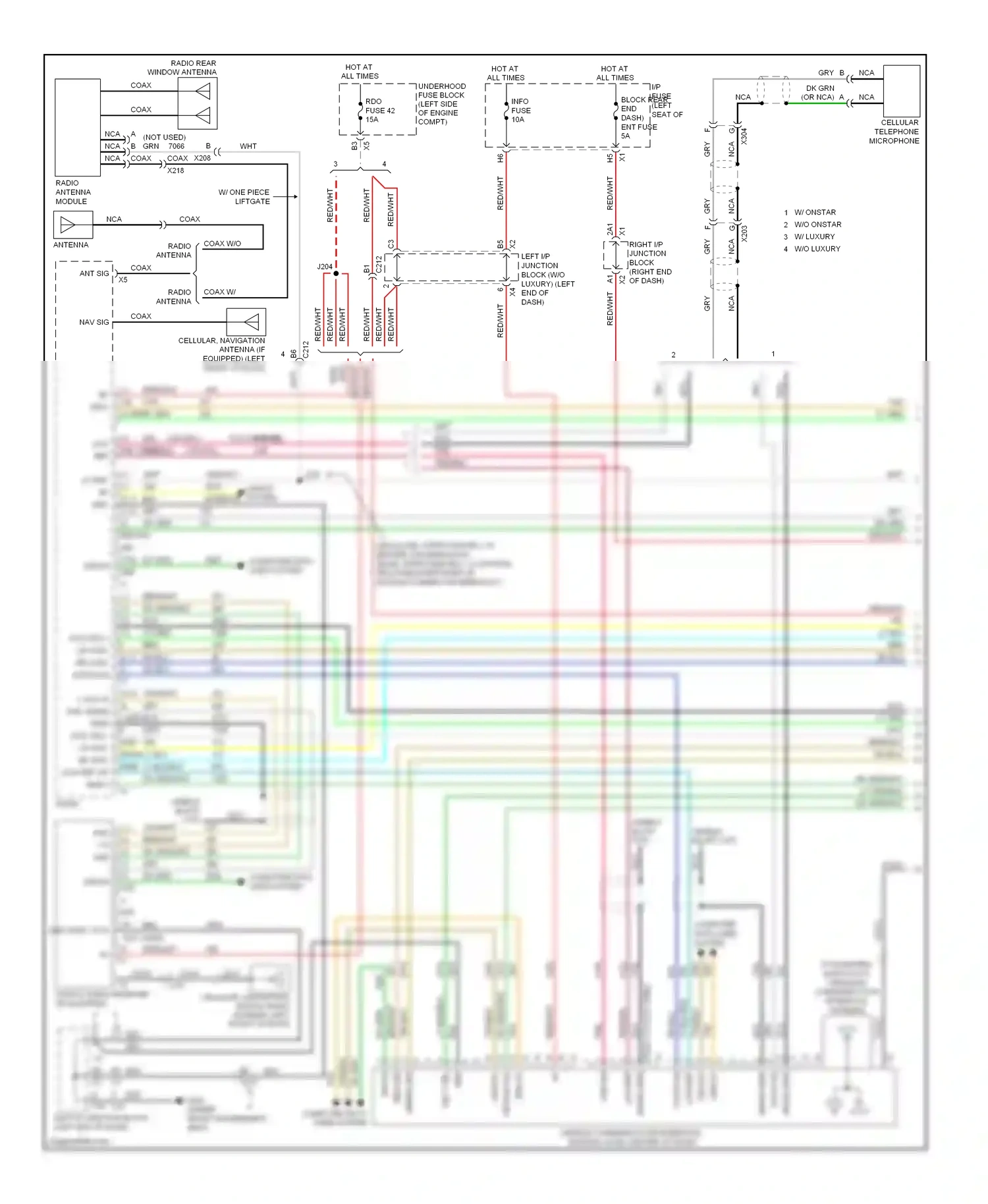 GMC Yukon III (2006-2014) key ctrl wiring diagram  (1 of 2)