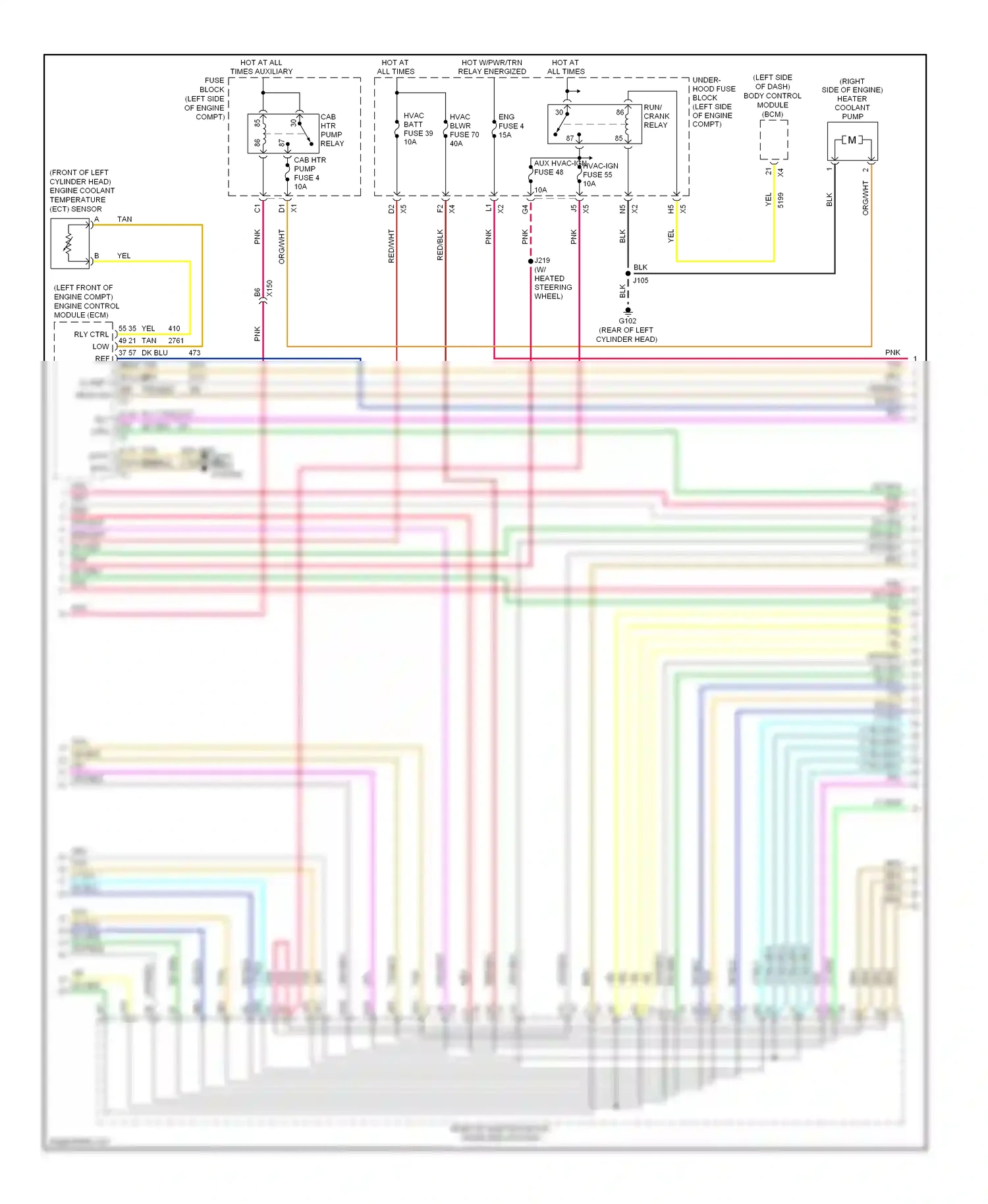 GMC Yukon III (2006-2014) (left front of engine compt) engine control module (ecm) wiring diagram  (1 of 1)