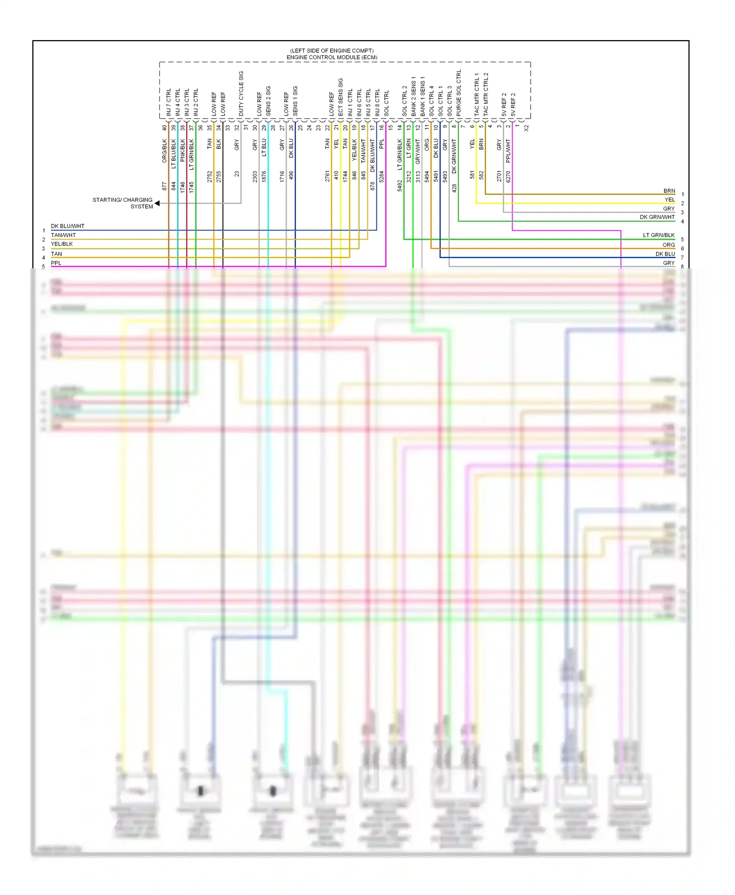 GMC Yukon III (2006-2014) (left side of engine compt) engine control module (ecm) wiring diagram  (4 of 7)