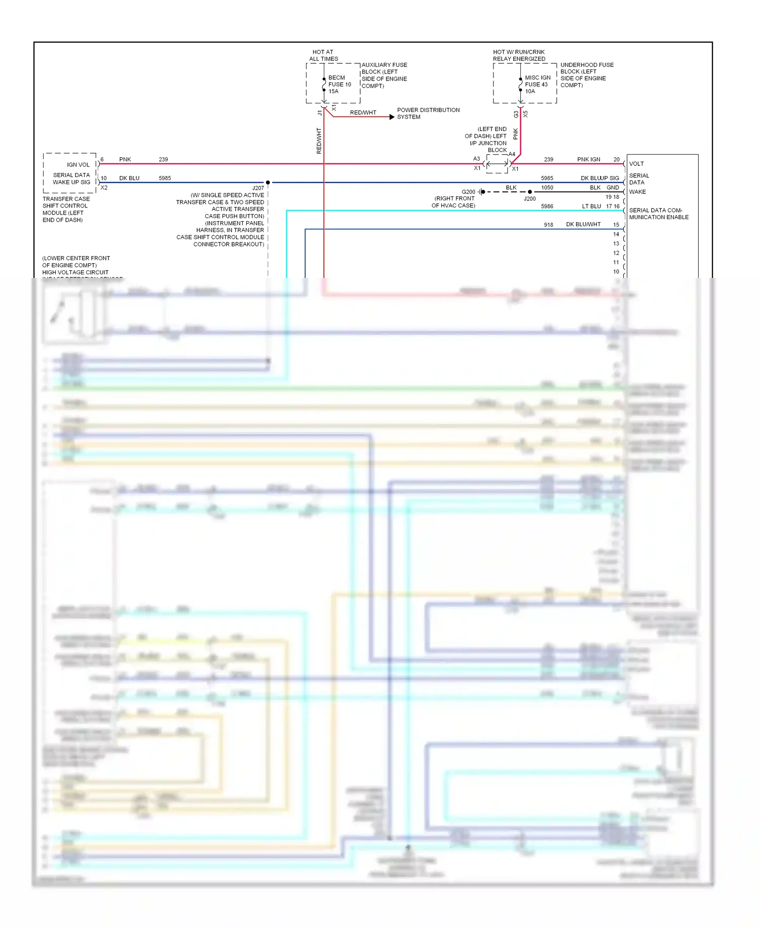 GMC Yukon III (2006-2014) serial data com- munication enable wiring diagram  (1 of 1)