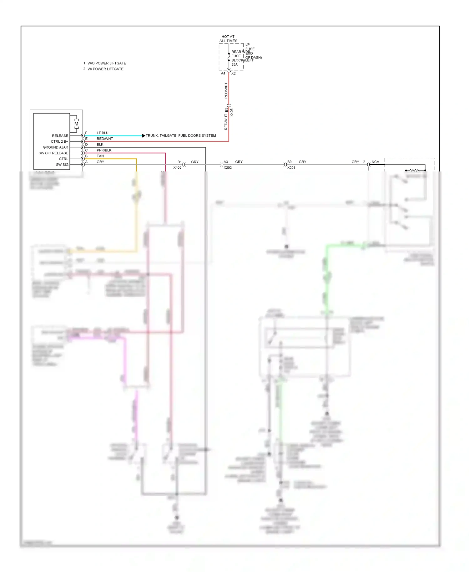 GMC Yukon III (2006-2014) turn signal/ multi-function switch wiring diagram  (5 of 5)