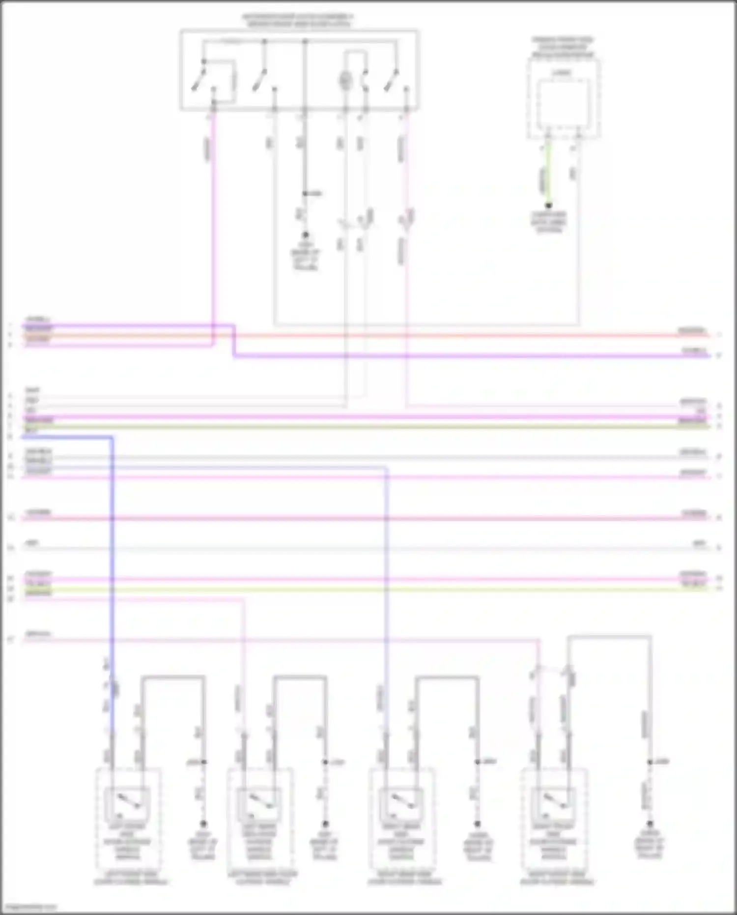 Yukon GMC V (2020-2024): Power door locks circuit (3 of 7)
