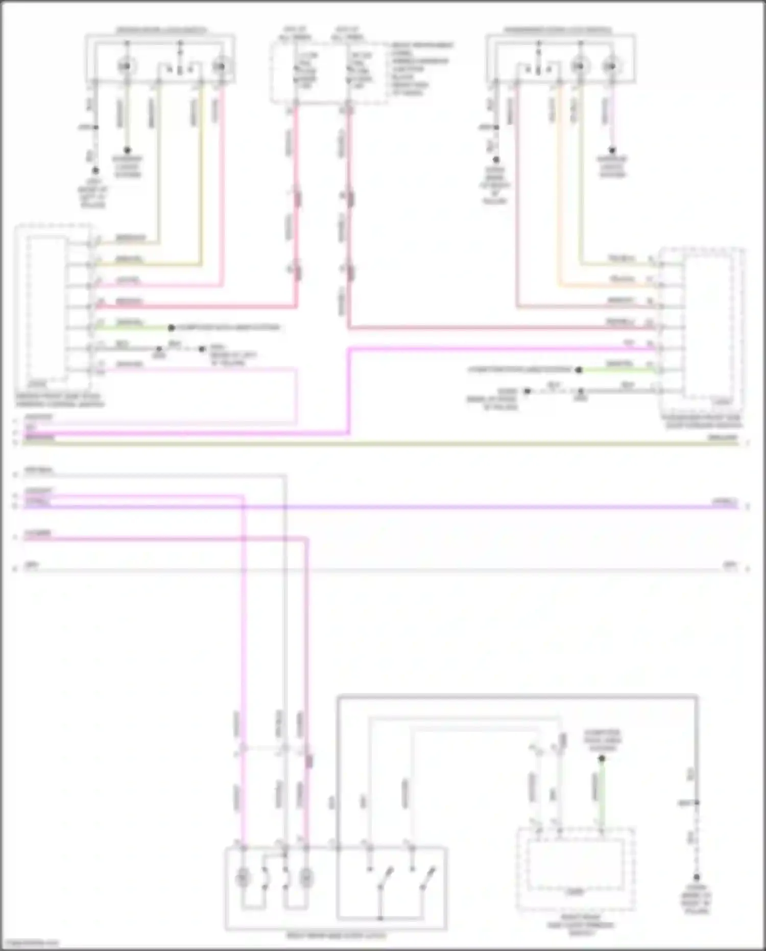 Yukon GMC V (2020-2024): Power door locks circuit (5 of 7)