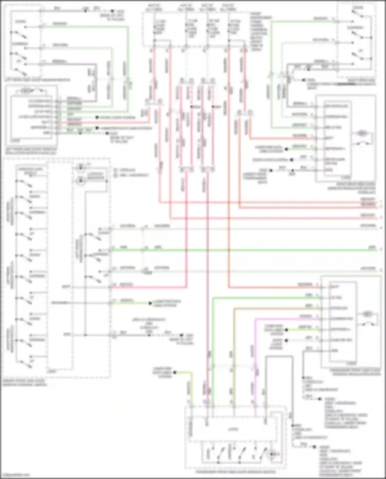 Yukon GMC V (2020-2024): Power windows circuit (1 of 2)