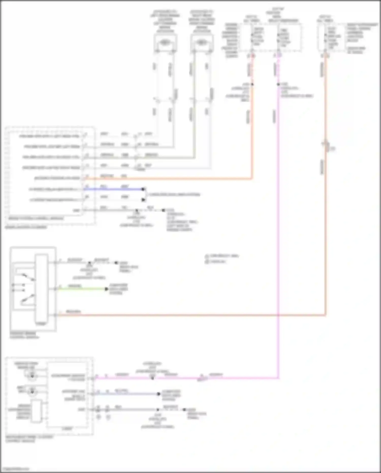 Yukon GMC V (2020-2024): Park brake system circuit